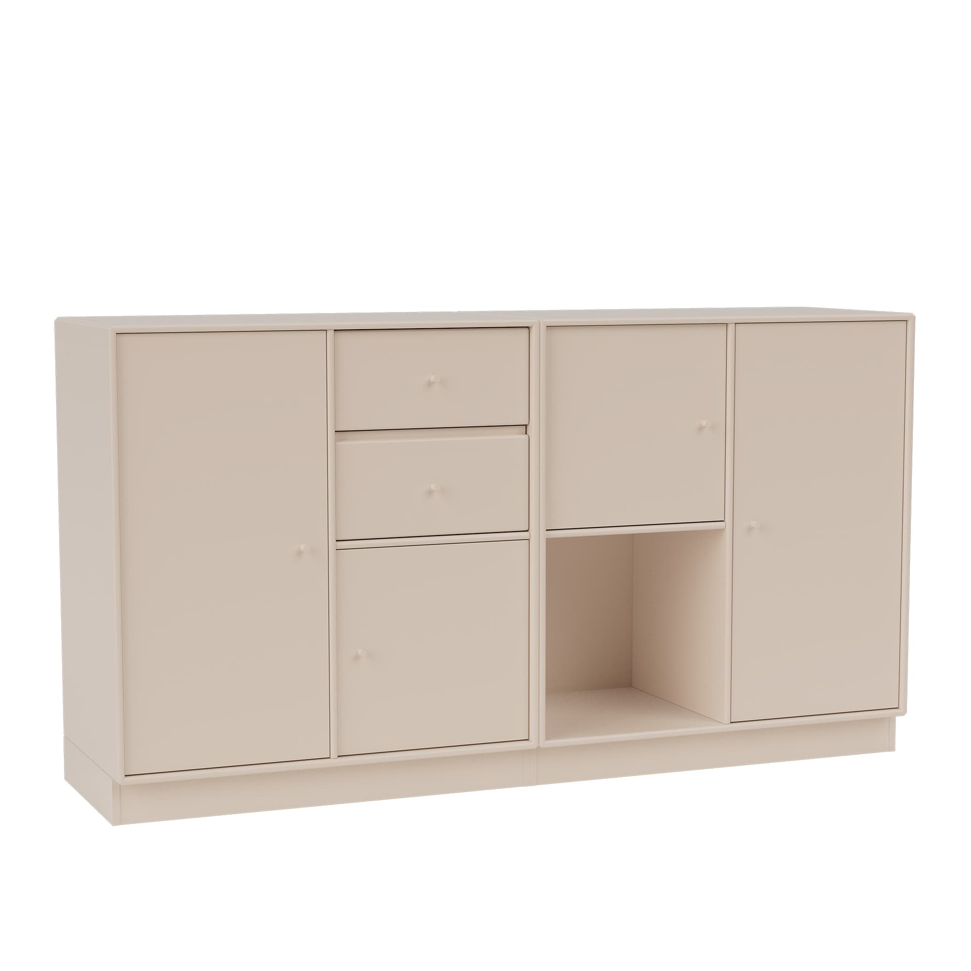 Montana - Couple Sideboard 168-Clay 07 Plinth 7 cm - Skänkar och sideboards - Peter J. Lassen - Beige - Trä