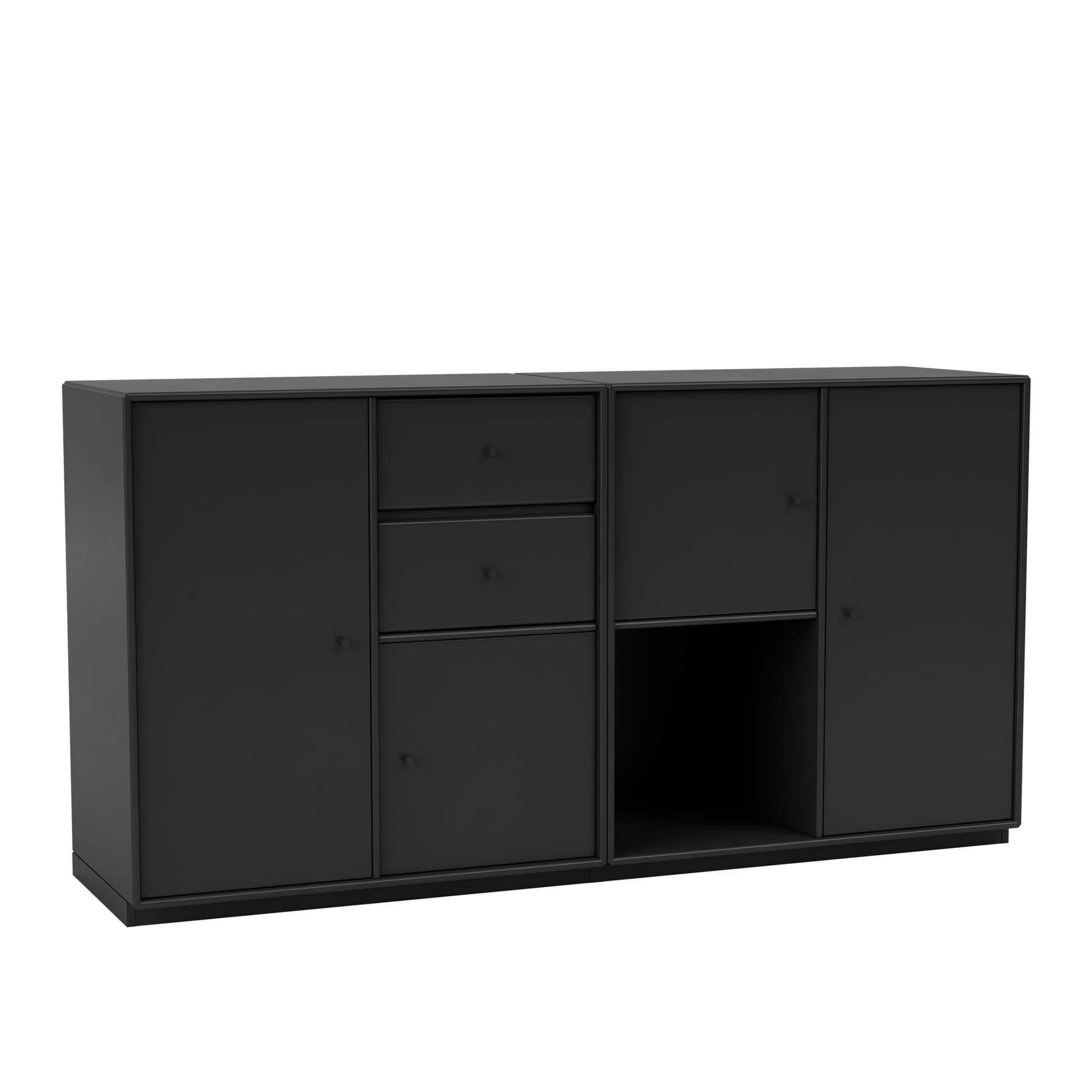 Montana - Couple Sideboard 05-Black 06 Plinth 3 cm - Skänkar och sideboards - Peter J. Lassen - Svart - Trä