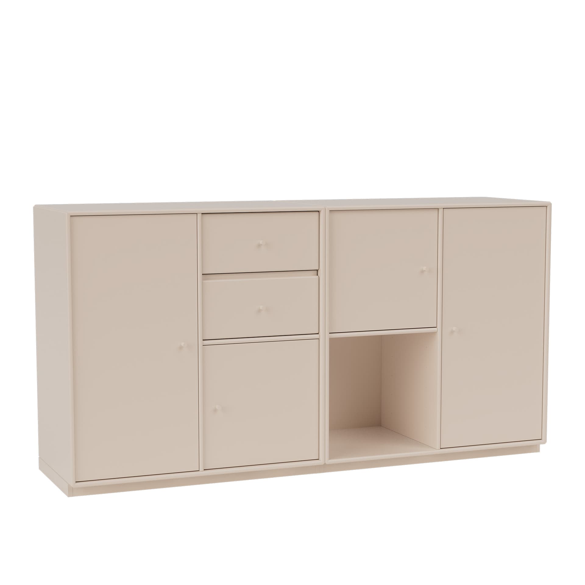 Montana - Couple Sideboard 168-Clay 06 Plinth 3 cm - Skänkar och sideboards - Peter J. Lassen - Beige - Trä