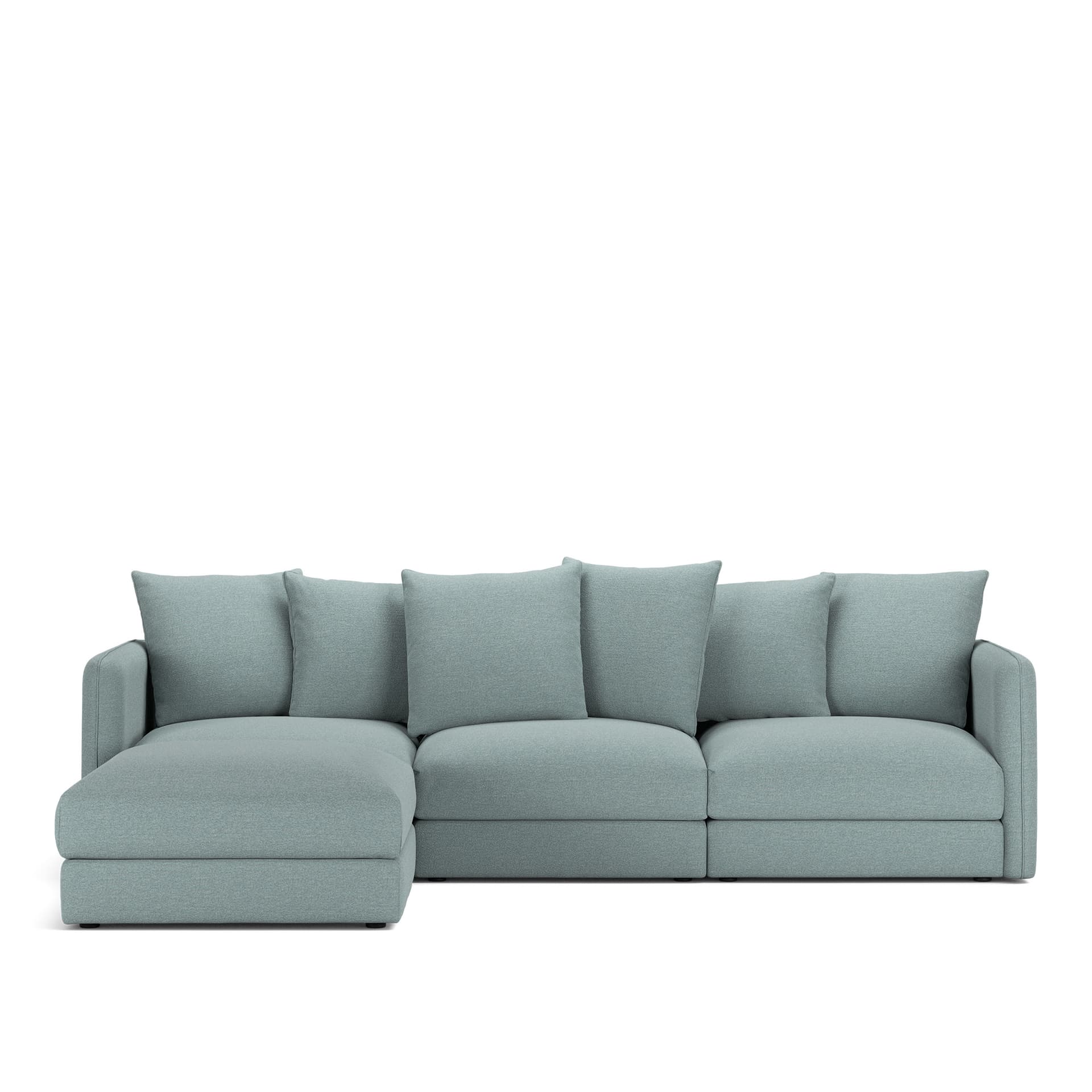 NOGA - Pavarotti 3-Seater + Footstool, Removable Cover, Cushion Variant 01, Lario 12 - Soffor - Blå