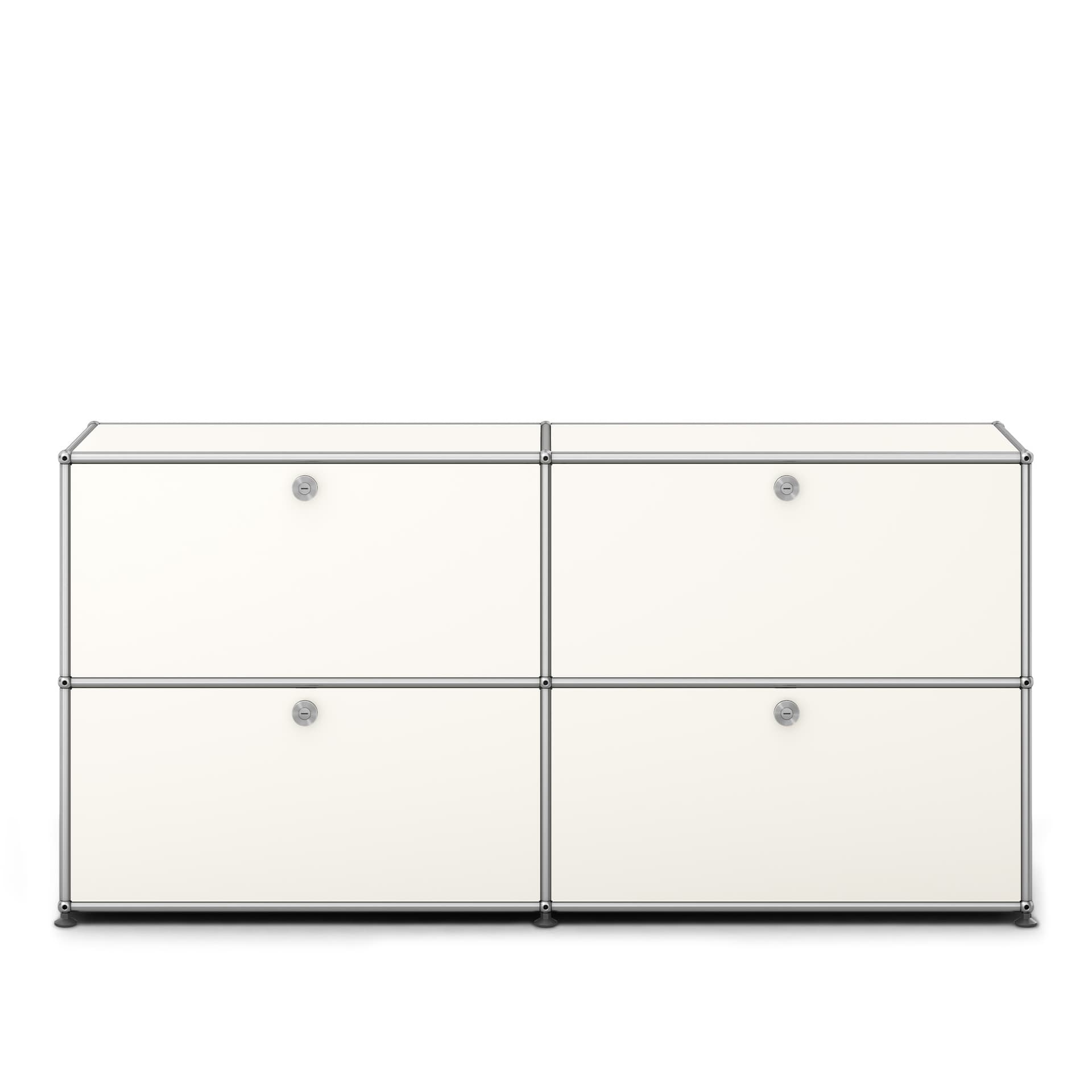 USM - USM Haller Sideboard E2 Pure White - Skänkar och sideboards - Fritz Haller & Paul Schärer - Vit - Metall