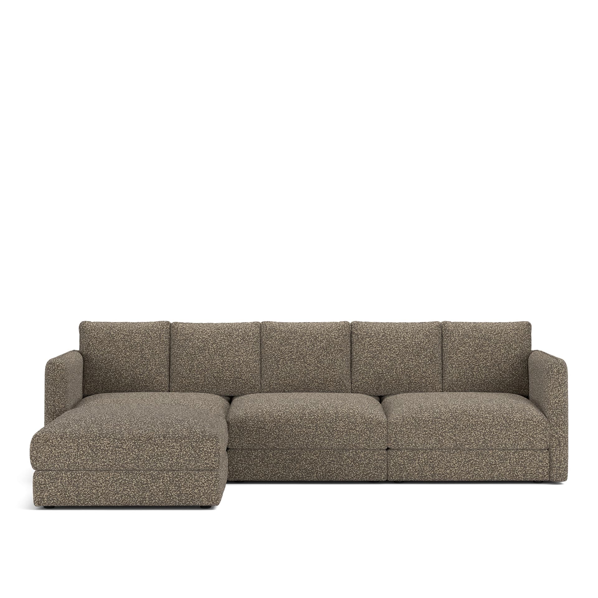 NOGA - Pavarotti 3-Seater + Footstool, Removable Cover, Cushion Variant 02, Vellus 02 - Soffor - Brun