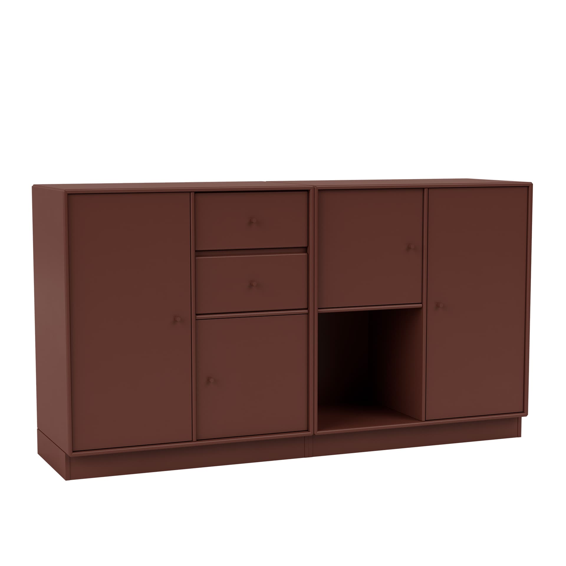 Montana - Couple Sideboard 155-Masala 07 Plinth 7 cm - Skänkar och sideboards - Peter J. Lassen - Brun - Trä
