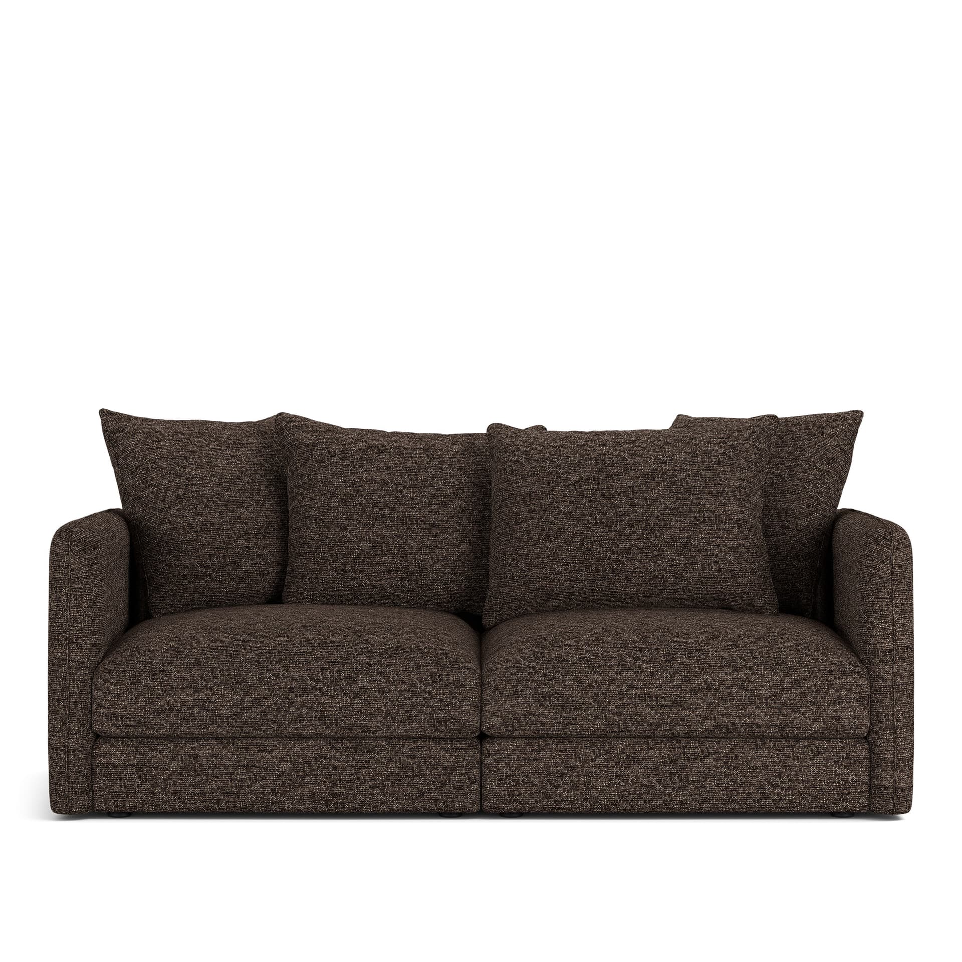 NOGA - Pavarotti 2-Seater, Fixed Cover, Cushion Variant 01, Lucinasco 17 - Soffor - Brun