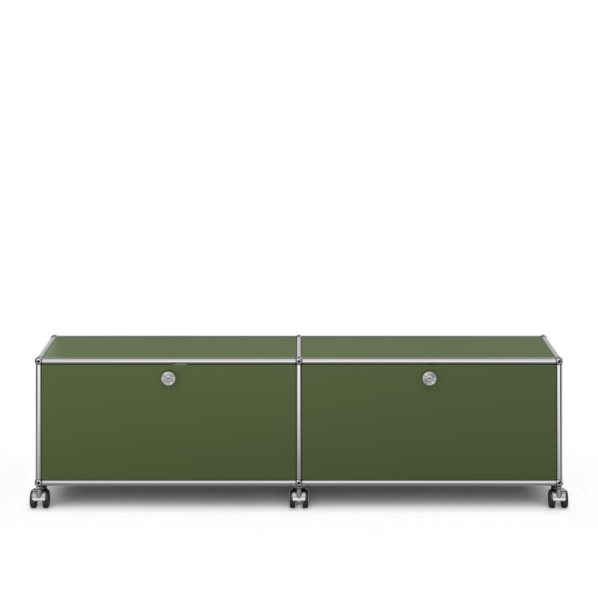 USM - USM Haller M61 Olive Green - TV-bänkar - Fritz Haller & Paul Schärer - Grön - Metall