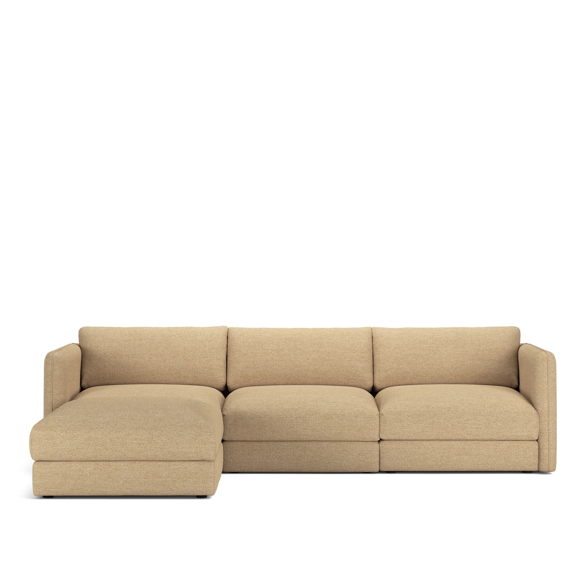 NOGA - Pavarotti 3-Seater + Footstool, Removable Cover, Cushion Variant 03, Lucinasco 03 - Soffor - Beige