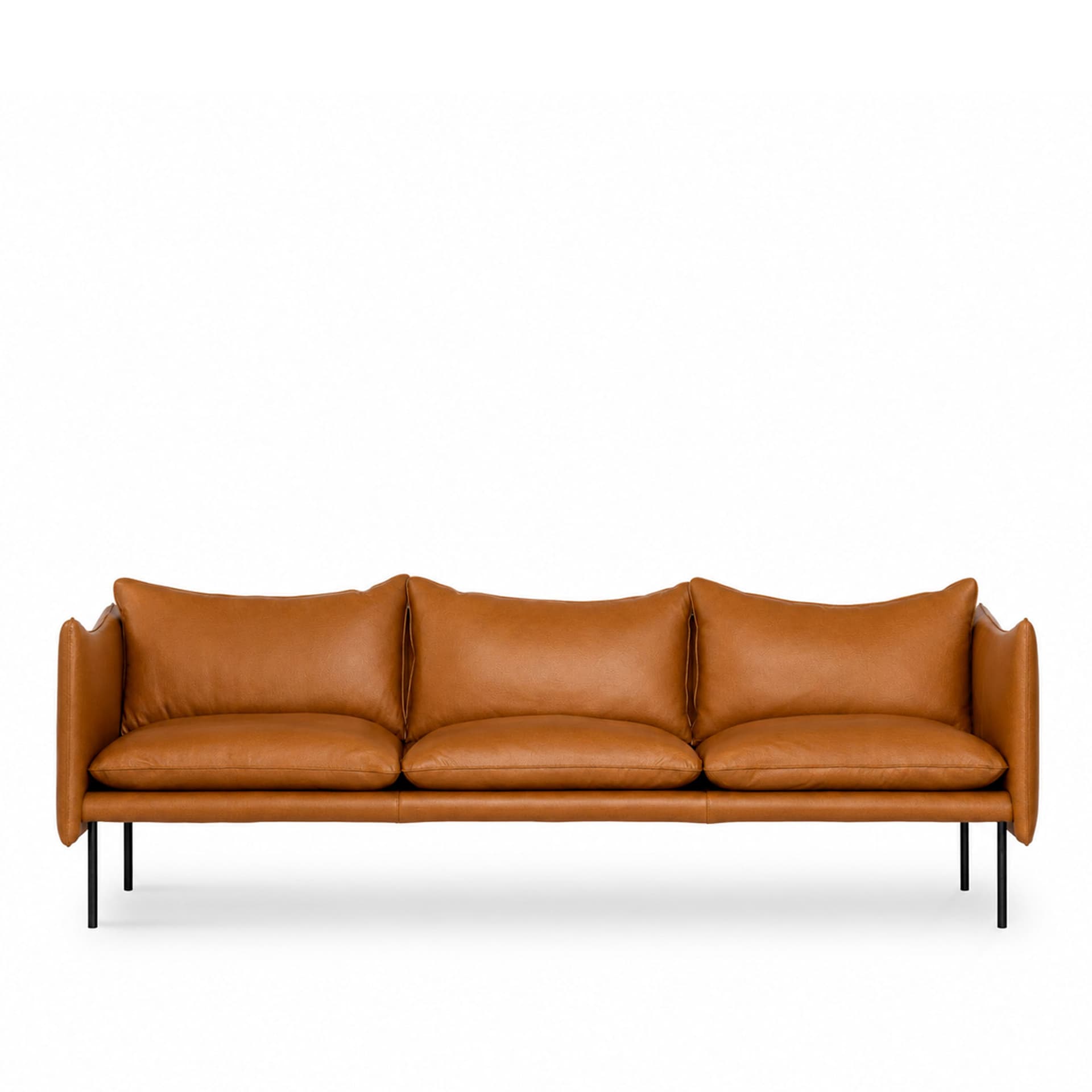 Fogia - Tiki Soffa, 3-sits, Svart Underrede, Läder Elmosoft Cognac 54035 - Soffor - Andreas Engesvik - Brun