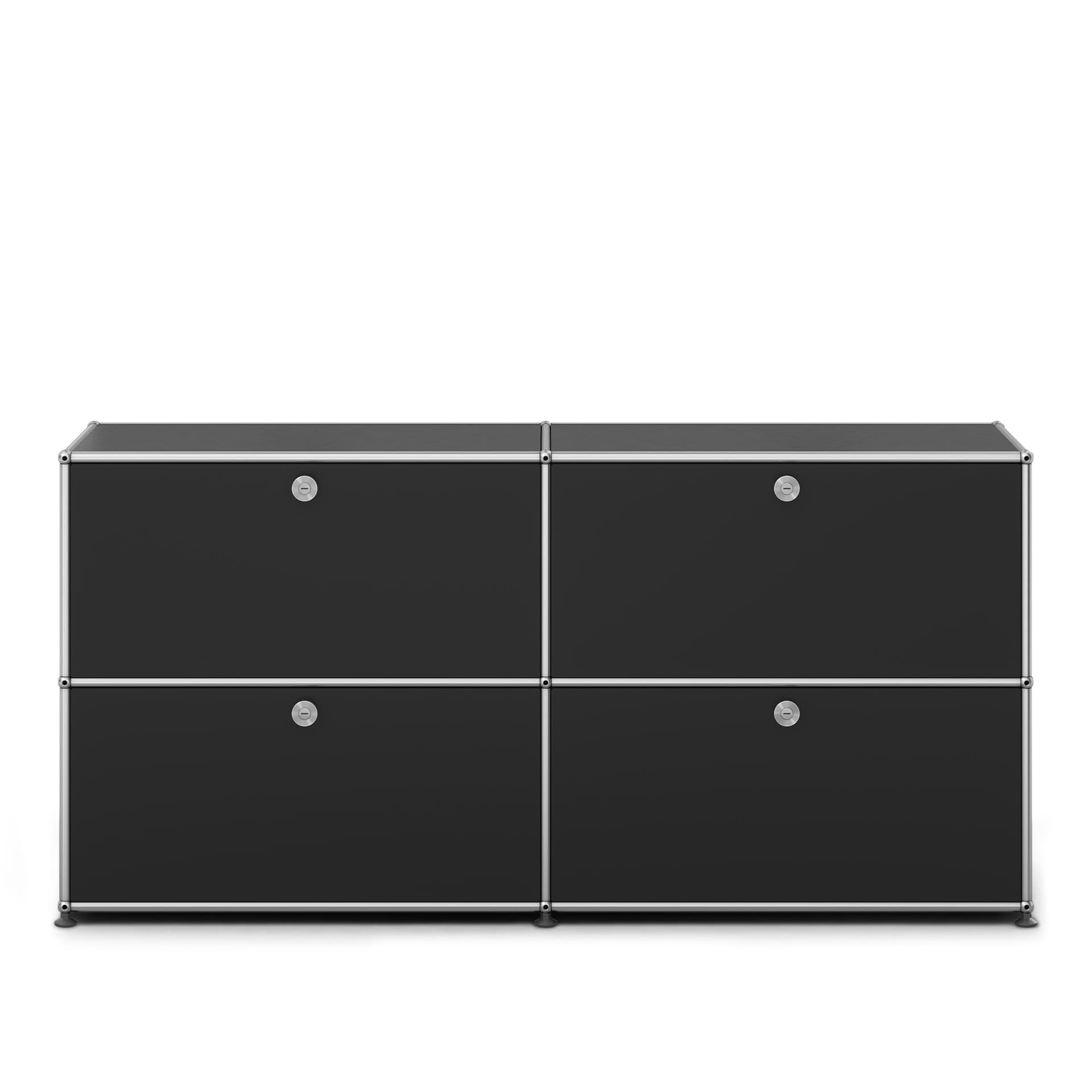 USM - USM Haller Sideboard E2 Graphite Black - Skänkar och sideboards - Fritz Haller & Paul Schärer - Svart - Metall