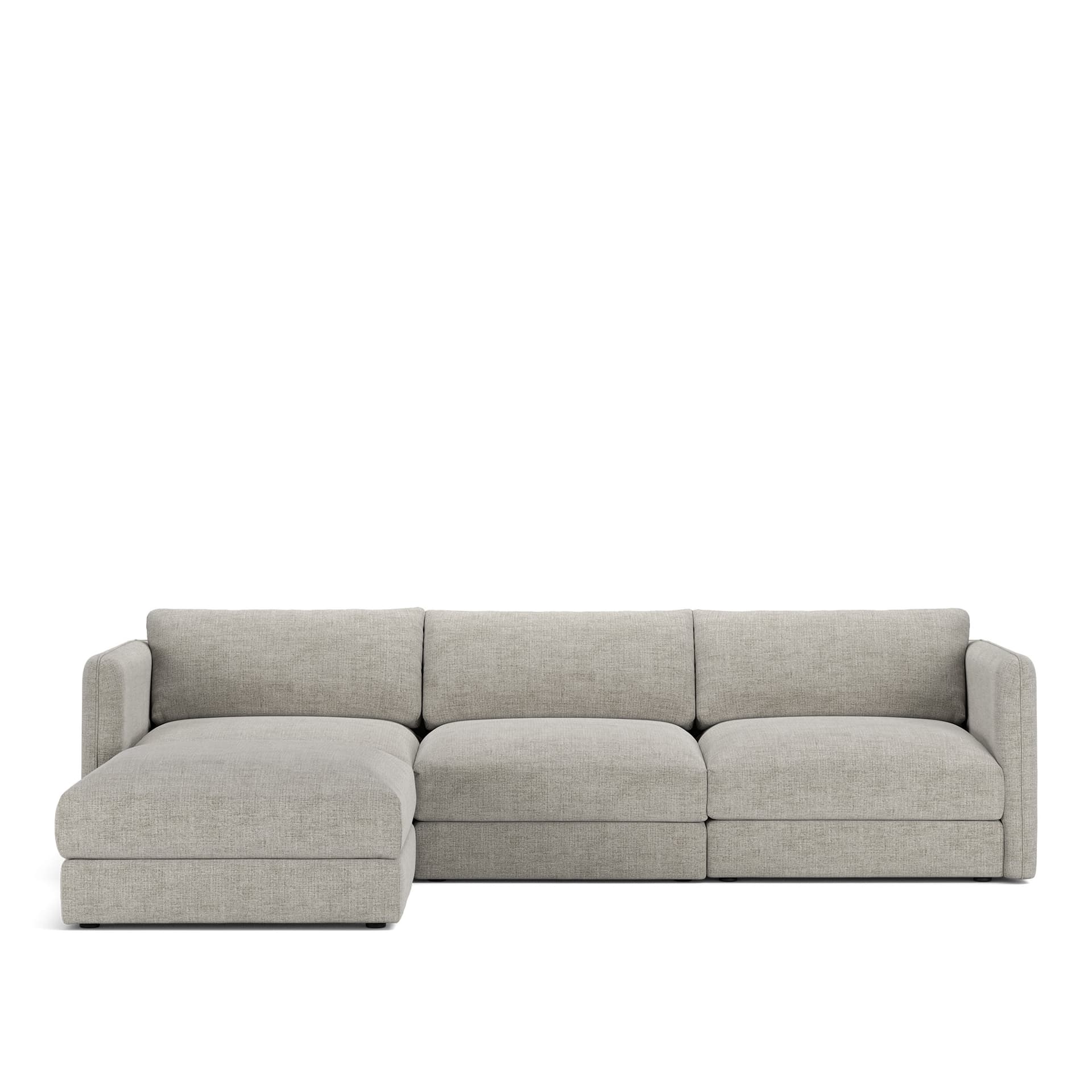 NOGA - Pavarotti 3-Seater + Footstool, Removable Cover, Cushion Variant 03, Sienna 103 - Soffor - Grå