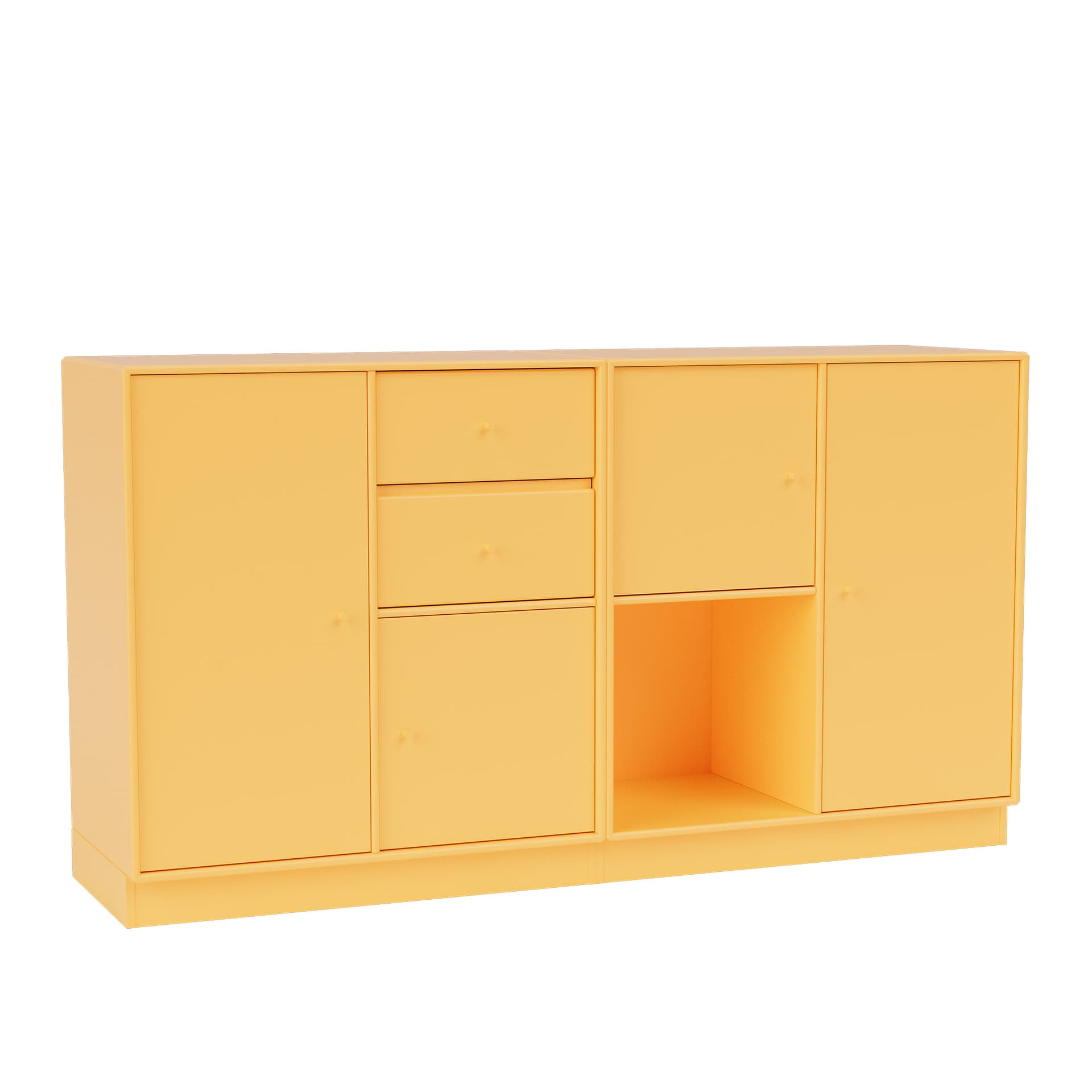 Montana - Couple Sideboard 166-Acacia 07 Plinth 7 cm - Skänkar och sideboards - Peter J. Lassen - Gul - Trä
