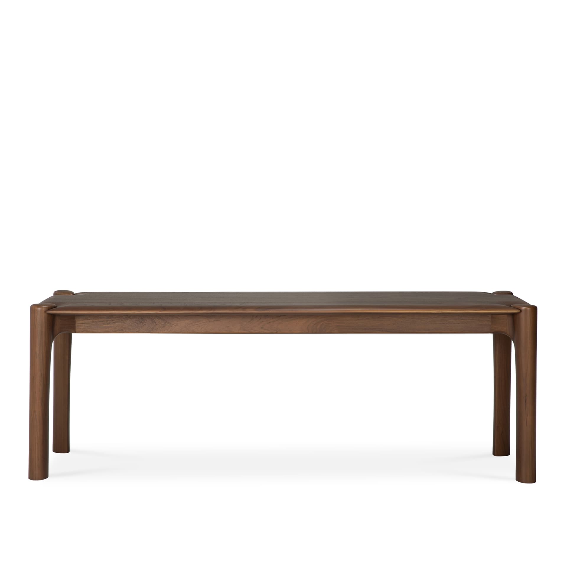 Ethnicraft - PI Bench - Varnished Teak - Brown, W:126 cm - TV-bänkar - Alain Van Havre - Brun - Trä