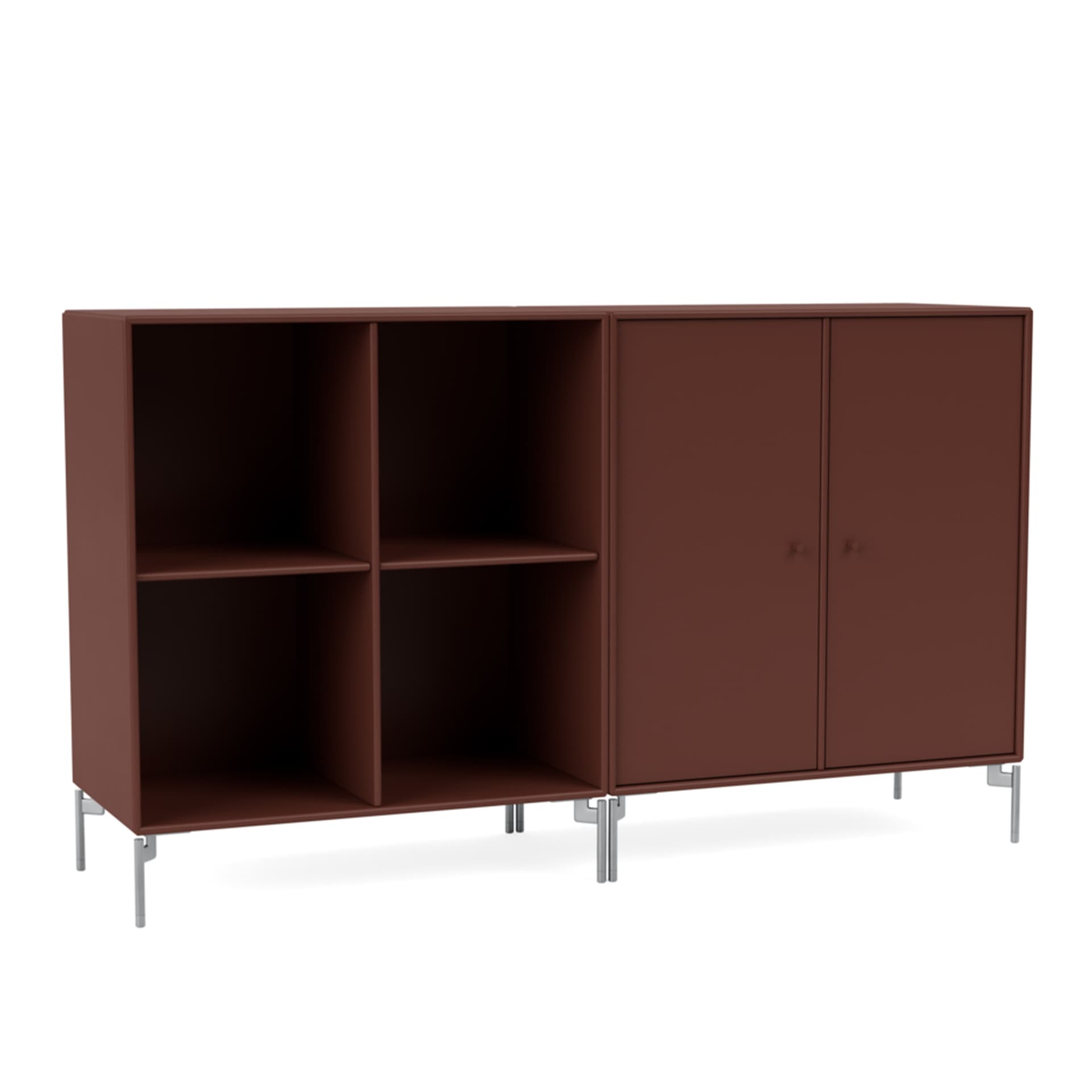 Montana - Pair Classic Sideboard 155-Masala Matt Chrome - Skänkar och sideboards - Peter J. Lassen - Brun - Trä