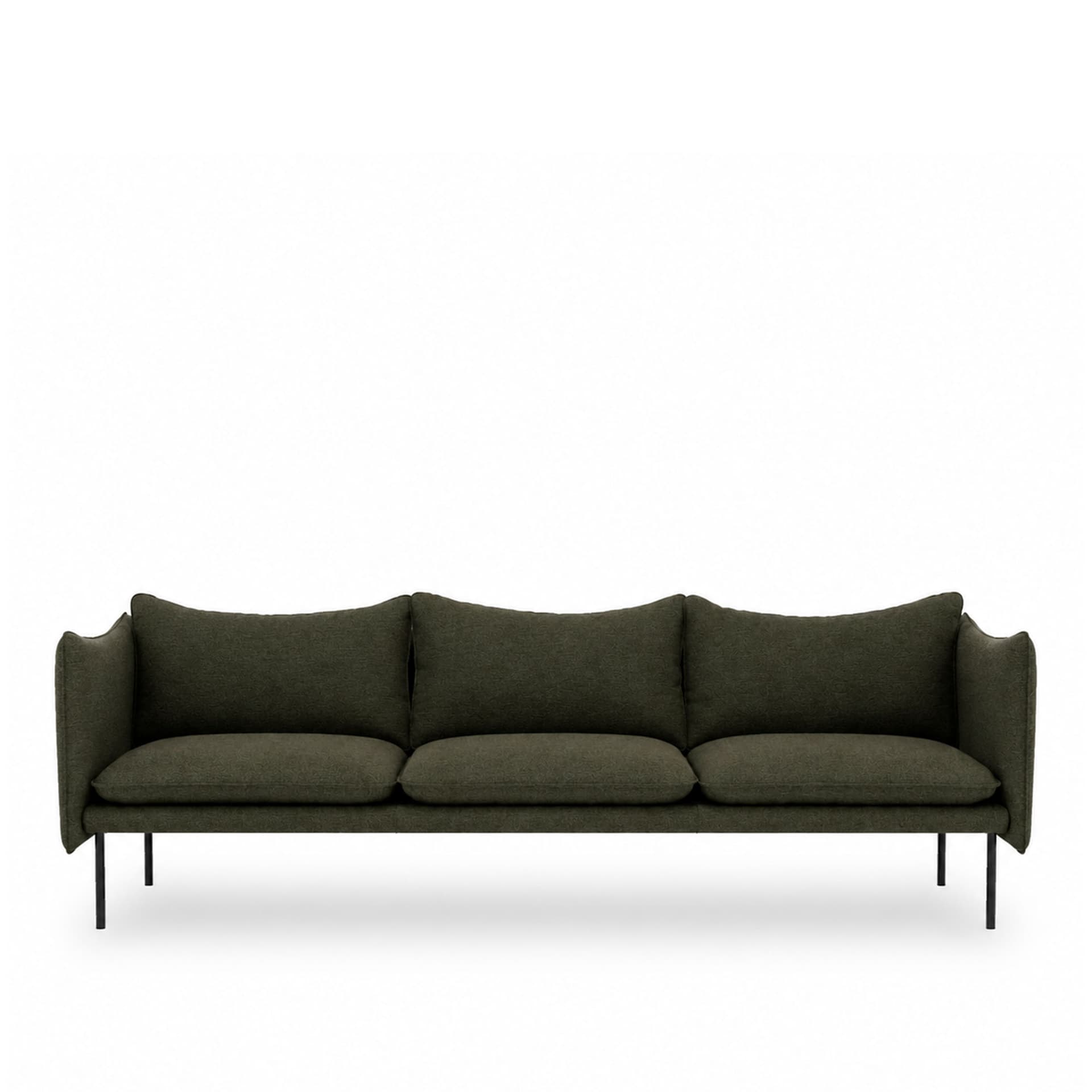 Fogia - Tiki Soffa, 3-sits, Svart Underrede, Tyg, Kat.E Barnum 9 Pine - Soffor - Andreas Engesvik - Grön