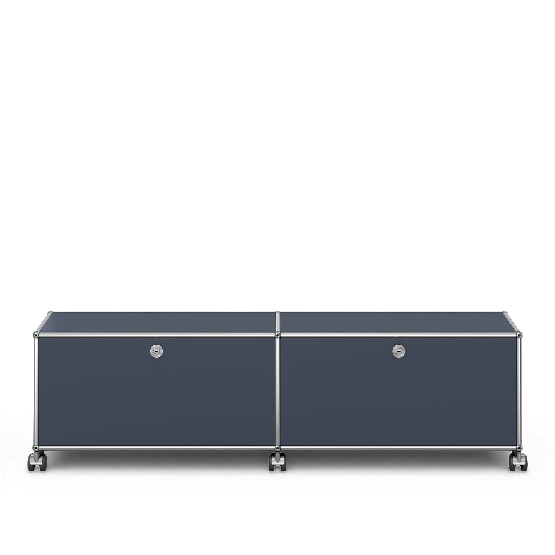 USM - USM Haller TV Furniture M61 Anthracite - TV-bänkar - Fritz Haller & Paul Schärer - Grå - Metall
