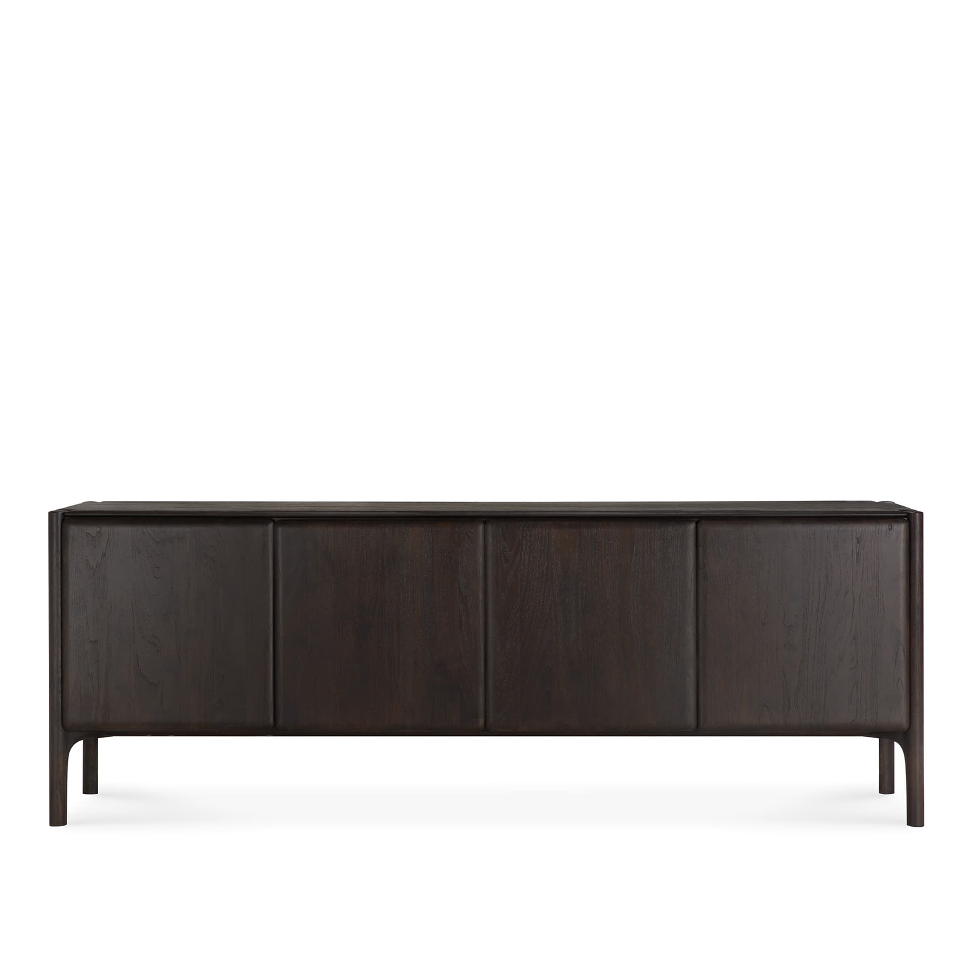 Ethnicraft - PI Sideboard - Varnished Teak - Dark Brown - 4 Doors 230/45/83 - Skänkar och sideboards - Alain Van Havre - Brun - Trä