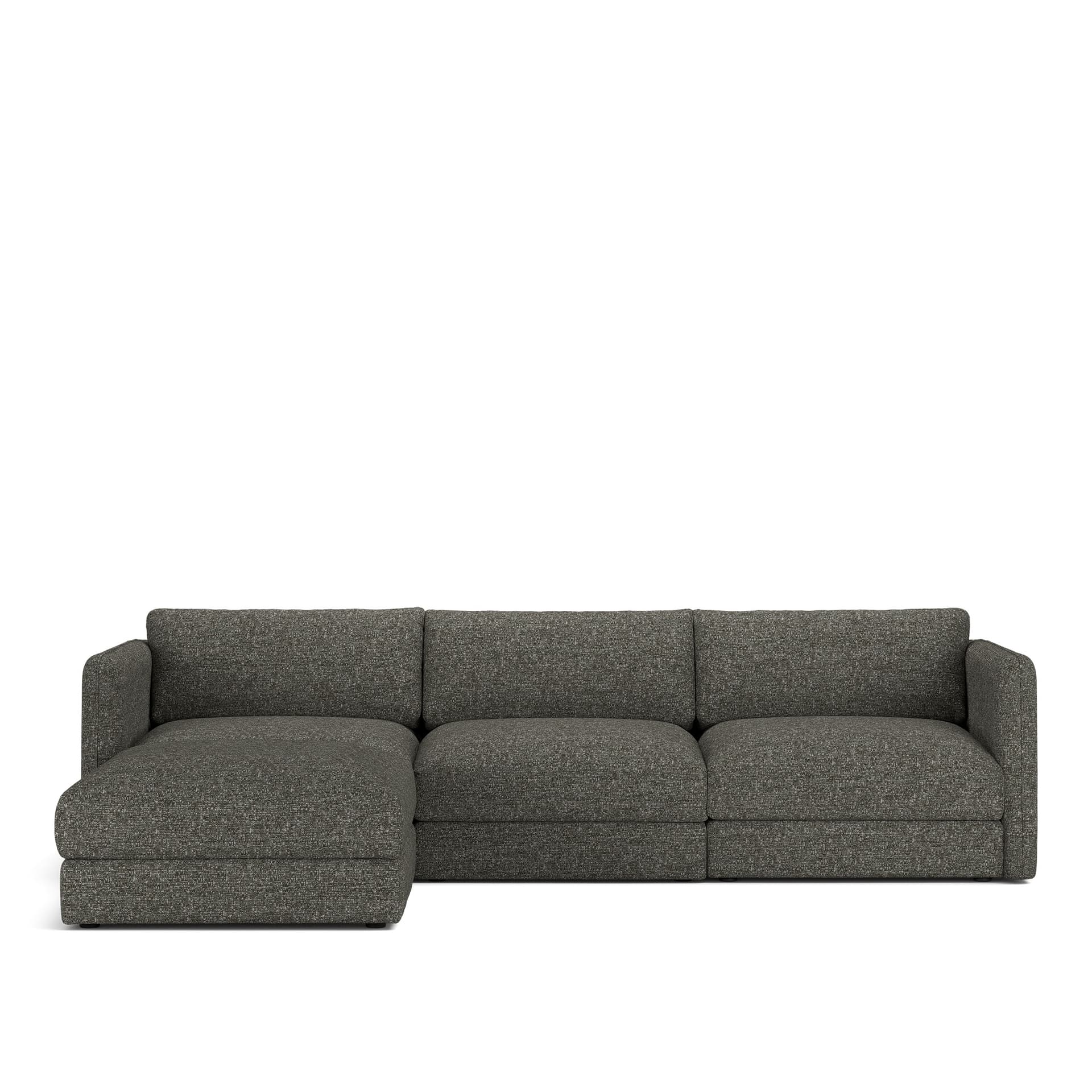 NOGA - Pavarotti 3-Seater + Footstool, Removable Cover, Cushion Variant 03, Lucinasco 06 - Soffor - Svart
