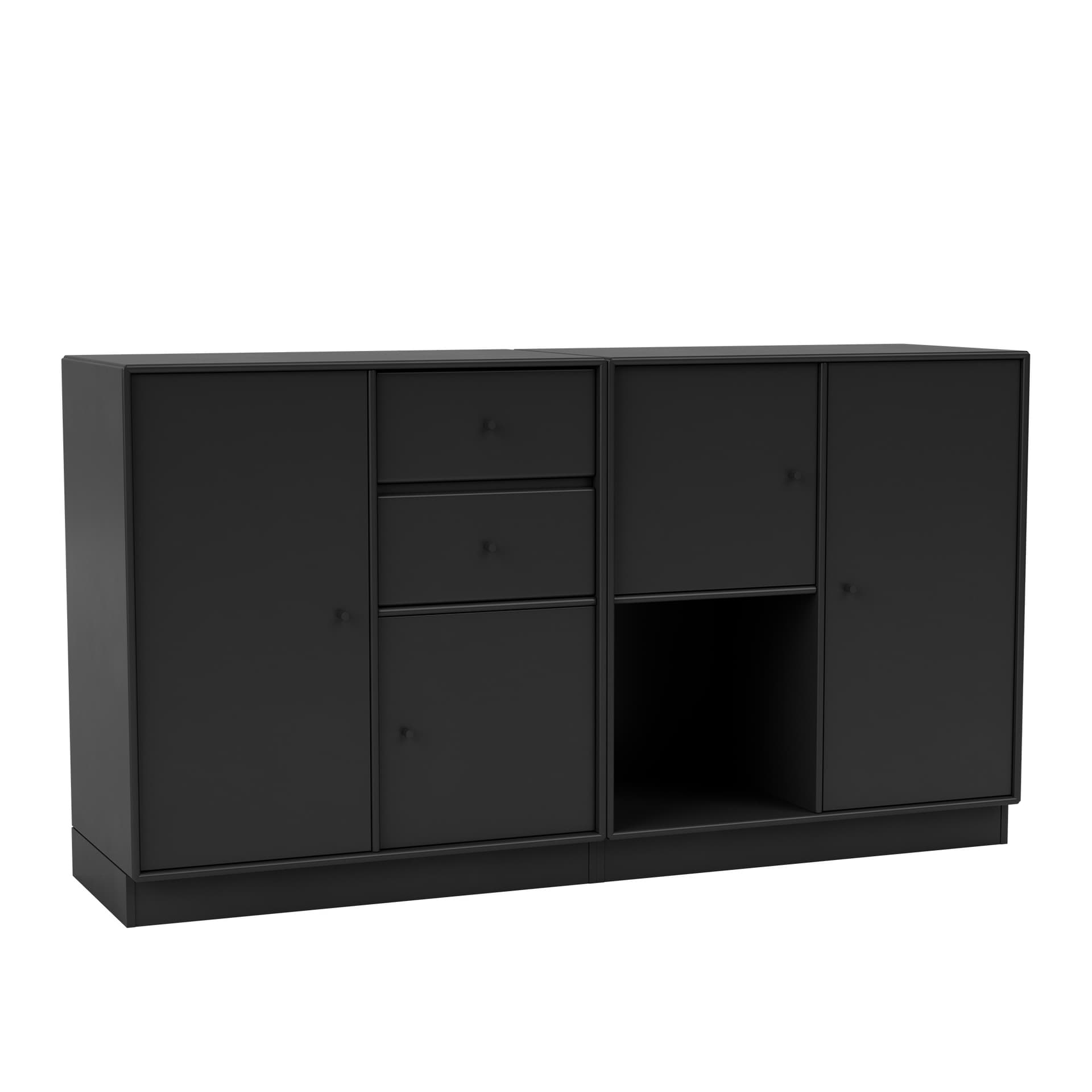 Montana - Couple Sideboard 05-Black 07 Plinth 7 cm - Skänkar och sideboards - Peter J. Lassen - Svart - Trä