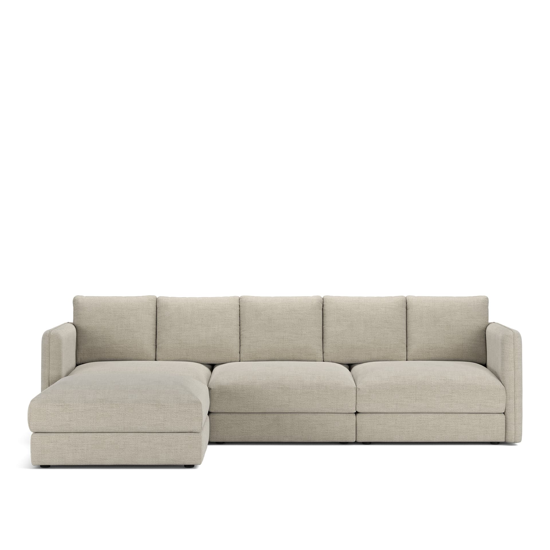 NOGA - Pavarotti 3-Seater + Footstool, Removable Cover, Cushion Variant 02, Sienna 102 - Soffor - Grå