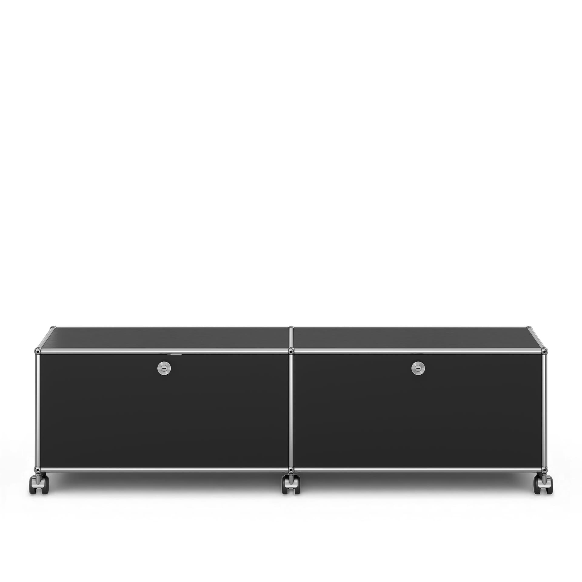 USM - USM Haller TV Furniture M61 Graphite Black - TV-bänkar - Fritz Haller & Paul Schärer - Svart - Metall