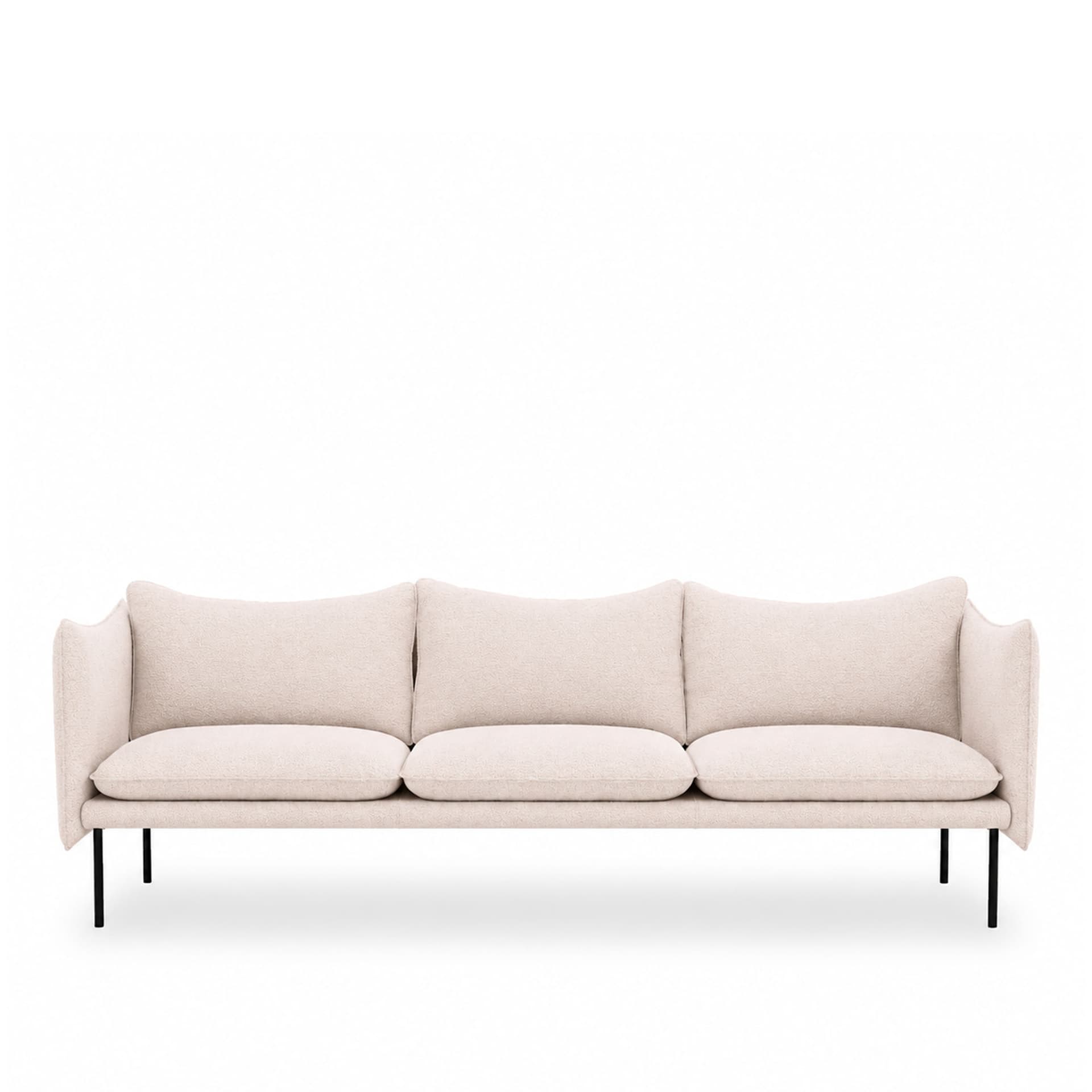 Fogia - Tiki Soffa, 3-sits, Svart Underrede, Tyg, Kat.E Barnum 24 Lana - Soffor - Andreas Engesvik - Vit