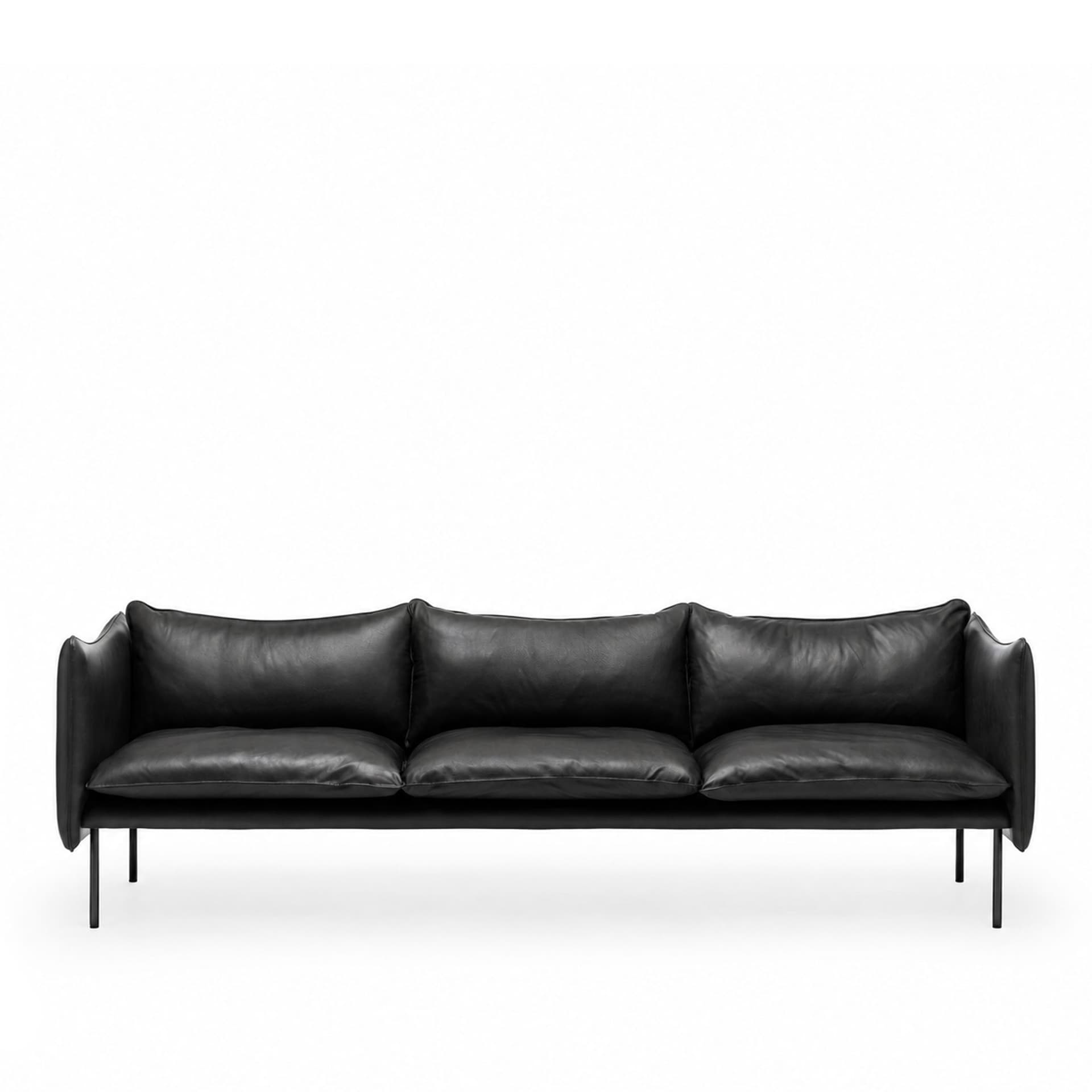 Fogia - Tiki Soffa, 3-sits, Svart Underrede, Läder Vintage black - Soffor - Andreas Engesvik - Svart