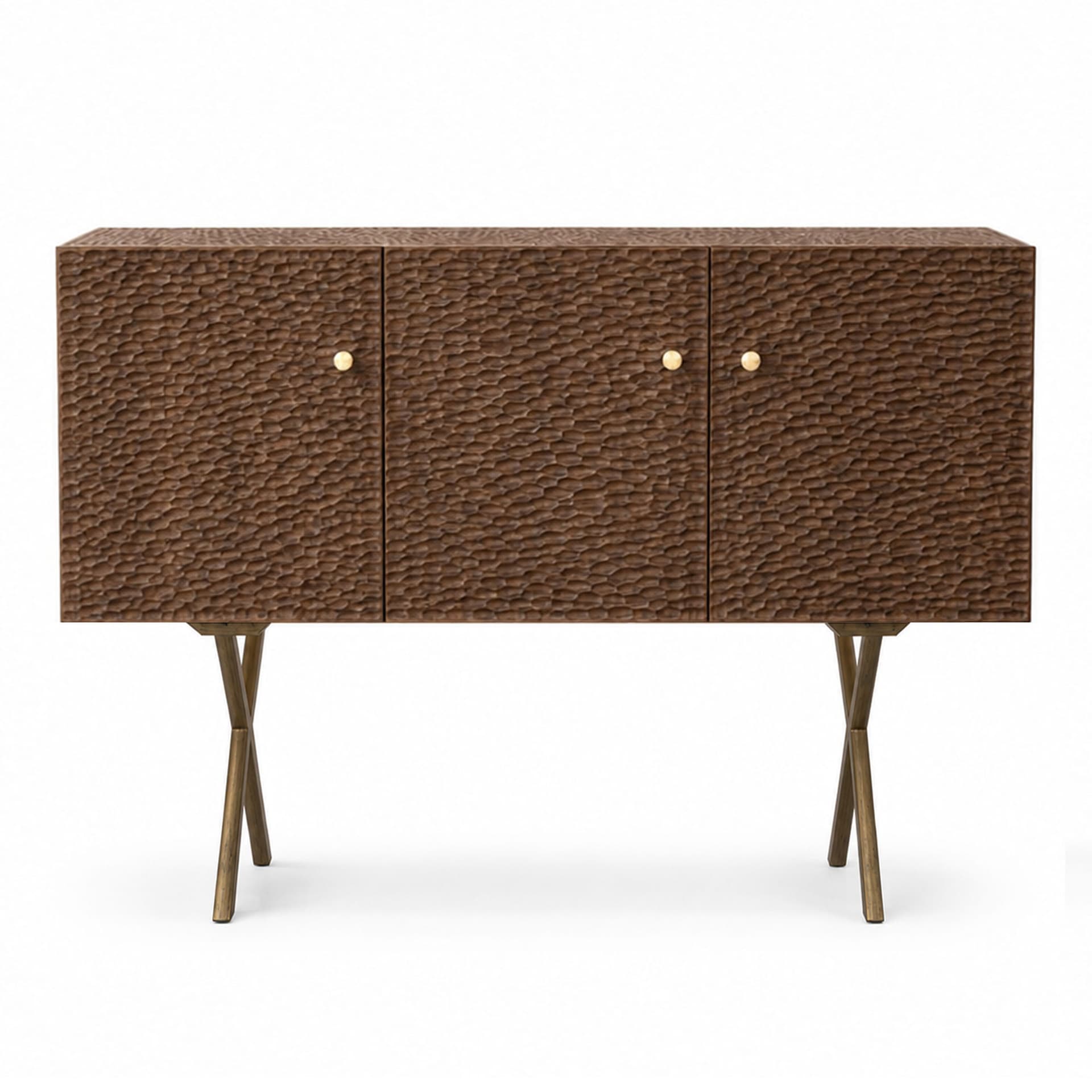 Zanat - Touch Sideboard, 3 doors/Brons, Oljad valnöt 129 cm - Skänkar och sideboards - Studioilse - Träfärgad - Trä