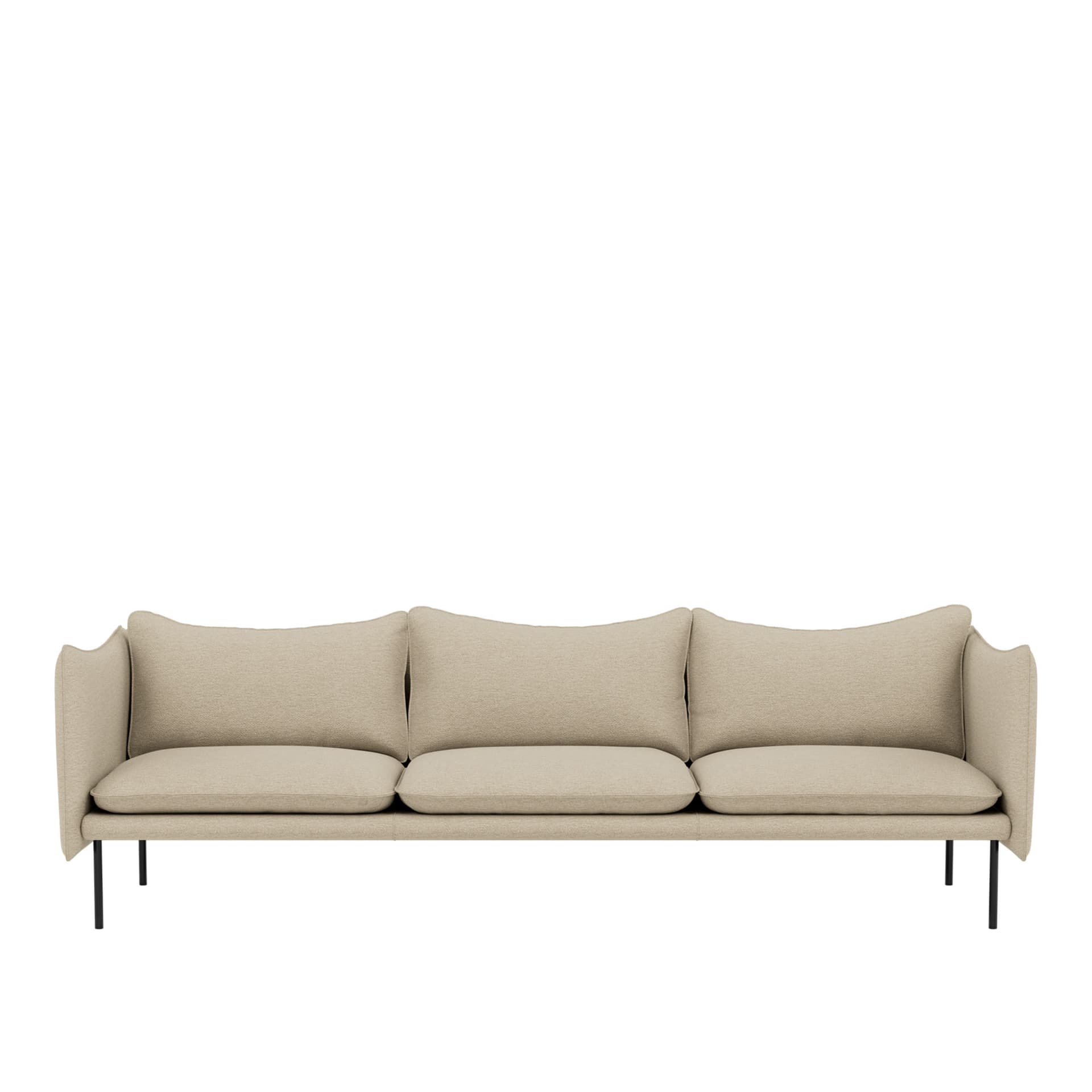 Fogia - Tiki Soffa, 3-sits, Svart Underrede, Tyg, Kat.D Barnum 2 Sand - Soffor - Andreas Engesvik - Beige