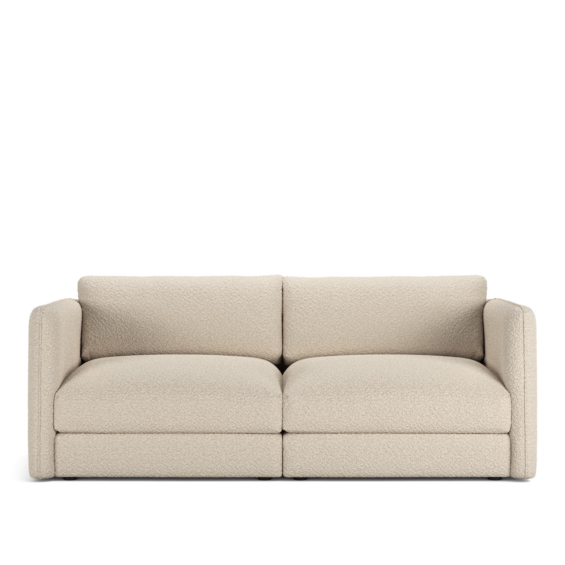 NOGA - Pavarotti 2-Seater, Fixed Cover, Cushion Variant 03, Ascot White - Soffor - Vit