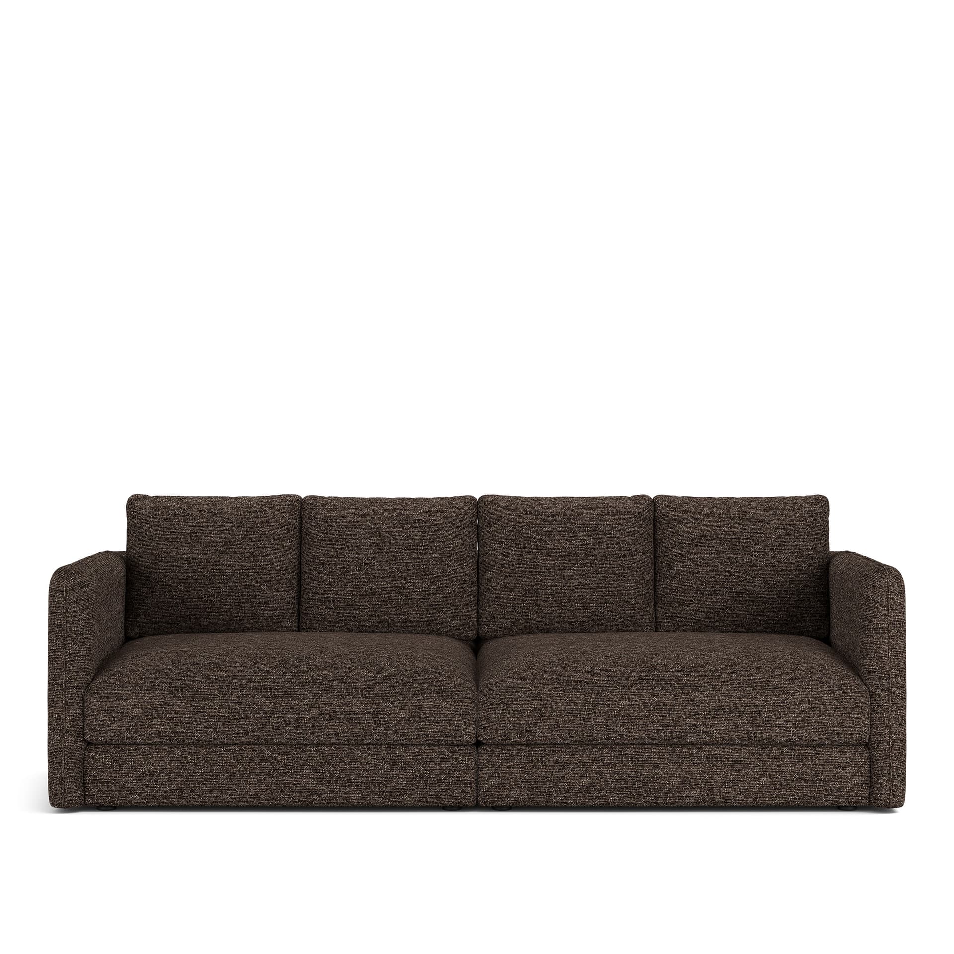 NOGA - Pavarotti 2.5-Seater, Fixed Cover, Cushion Variant 02, Lucinasco 17 - Soffor - Brun