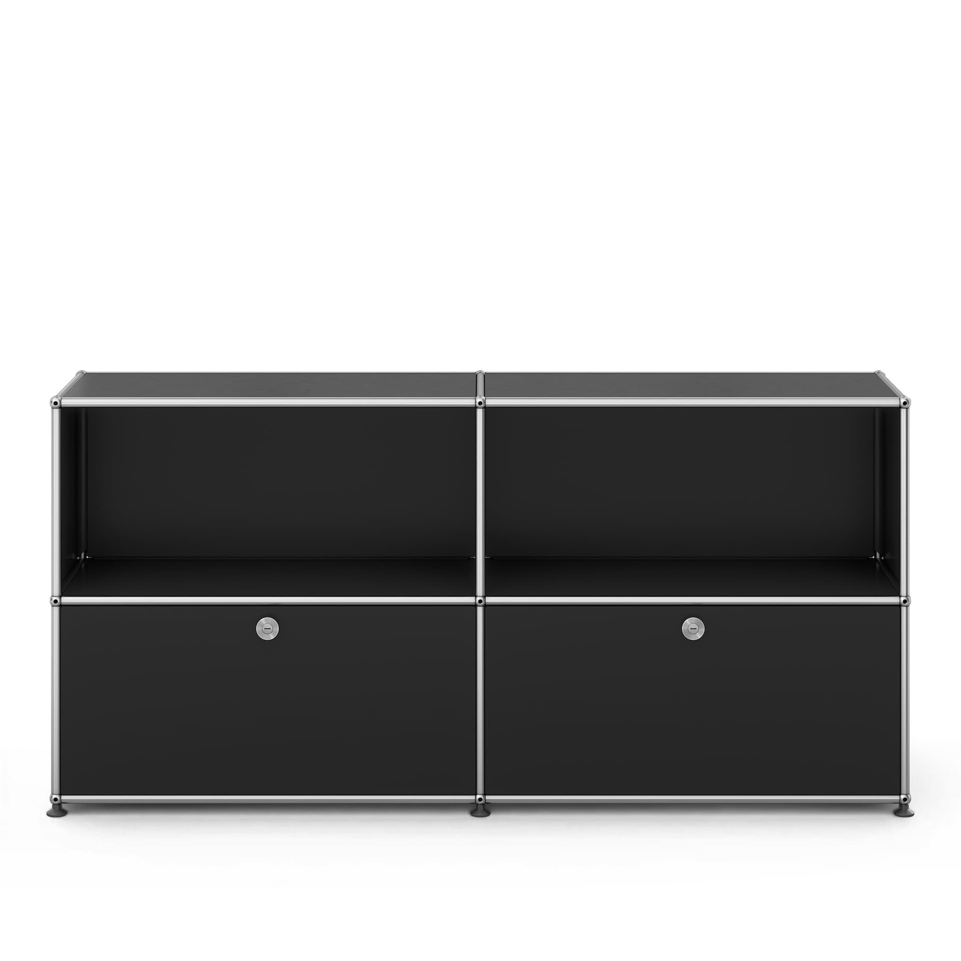 USM - USM Haller Sideboard C2 Graphite Black - Skänkar och sideboards - Fritz Haller & Paul Schärer - Svart - Metall