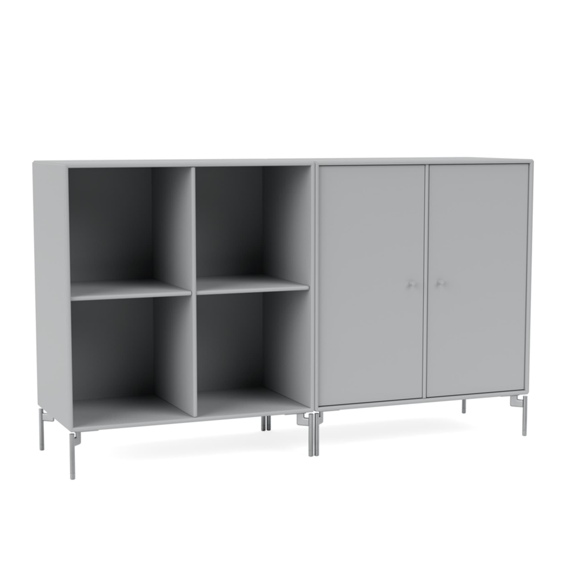 Montana - Pair Classic Sideboard 02-Fjord Matt Chrome - Skänkar och sideboards - Peter J. Lassen - Blå - Trä