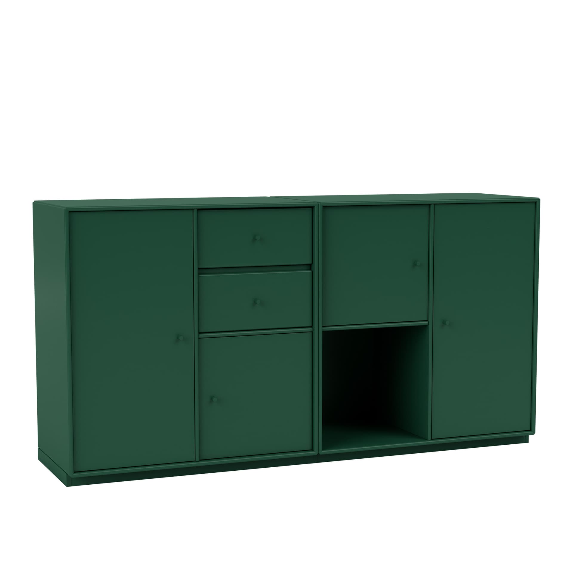 Montana - Couple Sideboard 136-Pine 06 Plinth 3 cm - Skänkar och sideboards - Peter J. Lassen - Grön - Trä