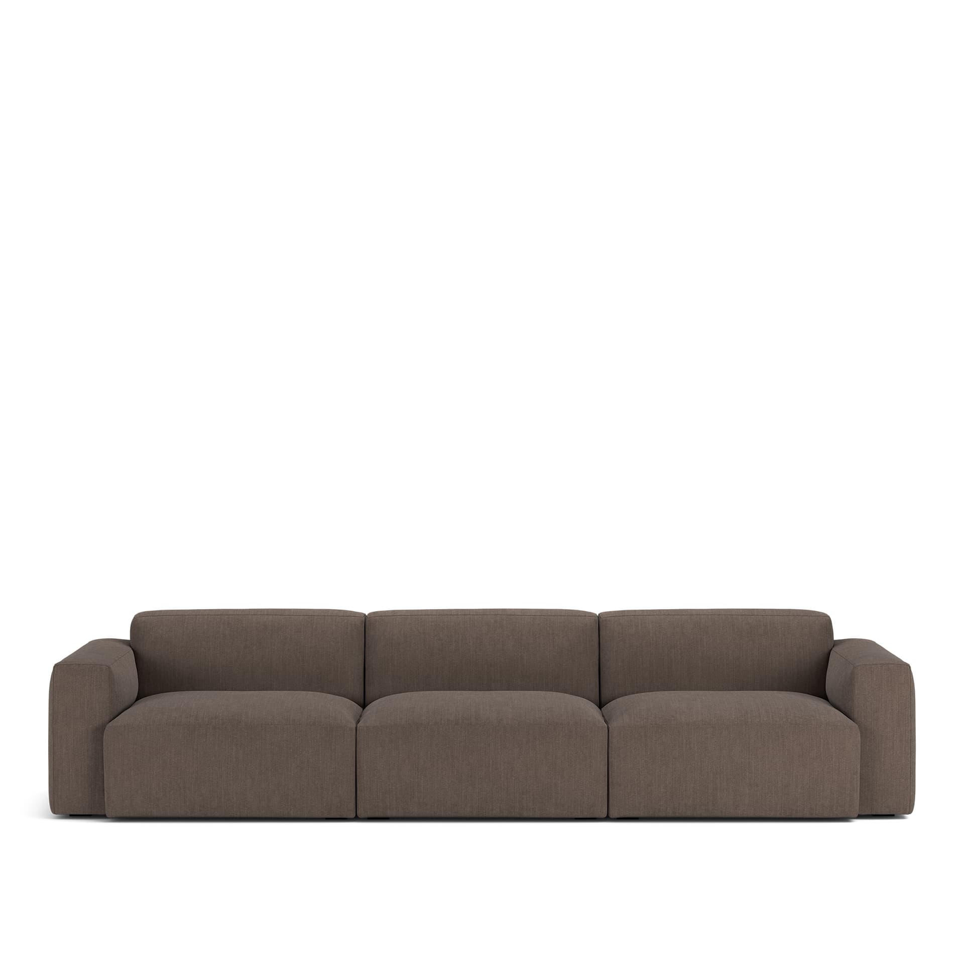 NOGA - Brick 3-Seater Shadow Dark Brown Fixed Upholstery - Soffor - Brun
