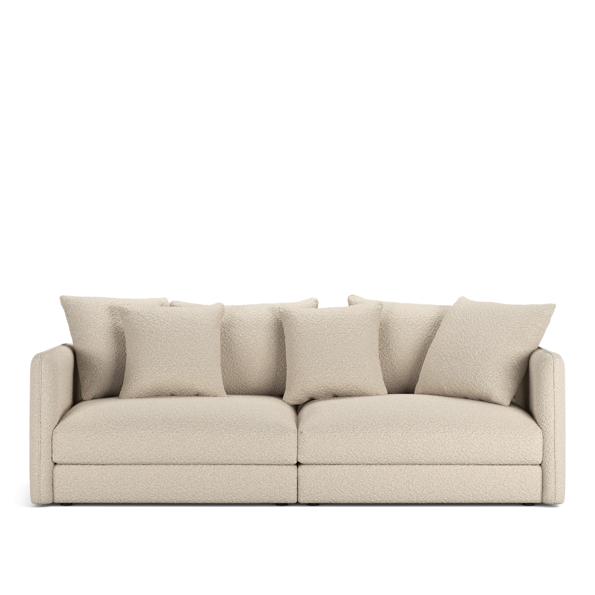 NOGA - Pavarotti 2.5-Seater, Fixed Cover, Cushion Variant 01, Ascot White - Soffor - Vit