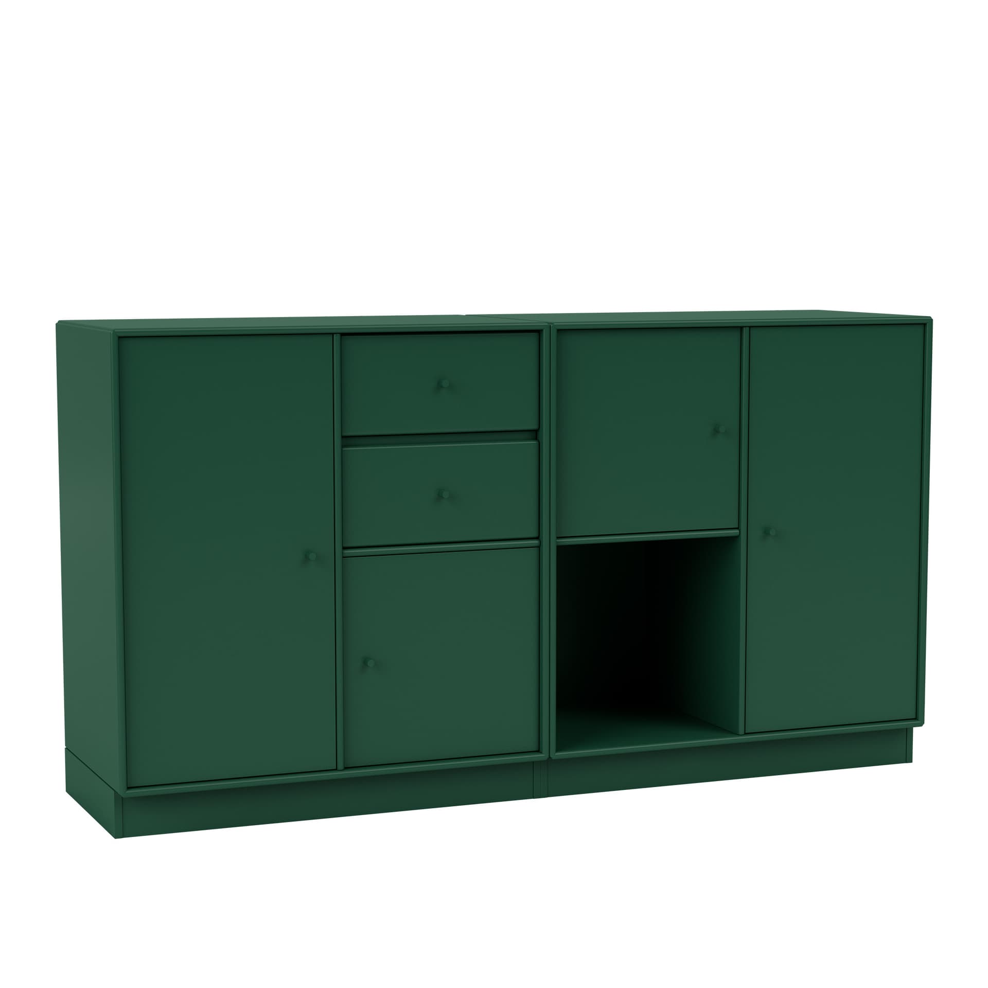 Montana - Couple Sideboard 136-Pine 07 Plinth 7 cm - Skänkar och sideboards - Peter J. Lassen - Grön - Trä