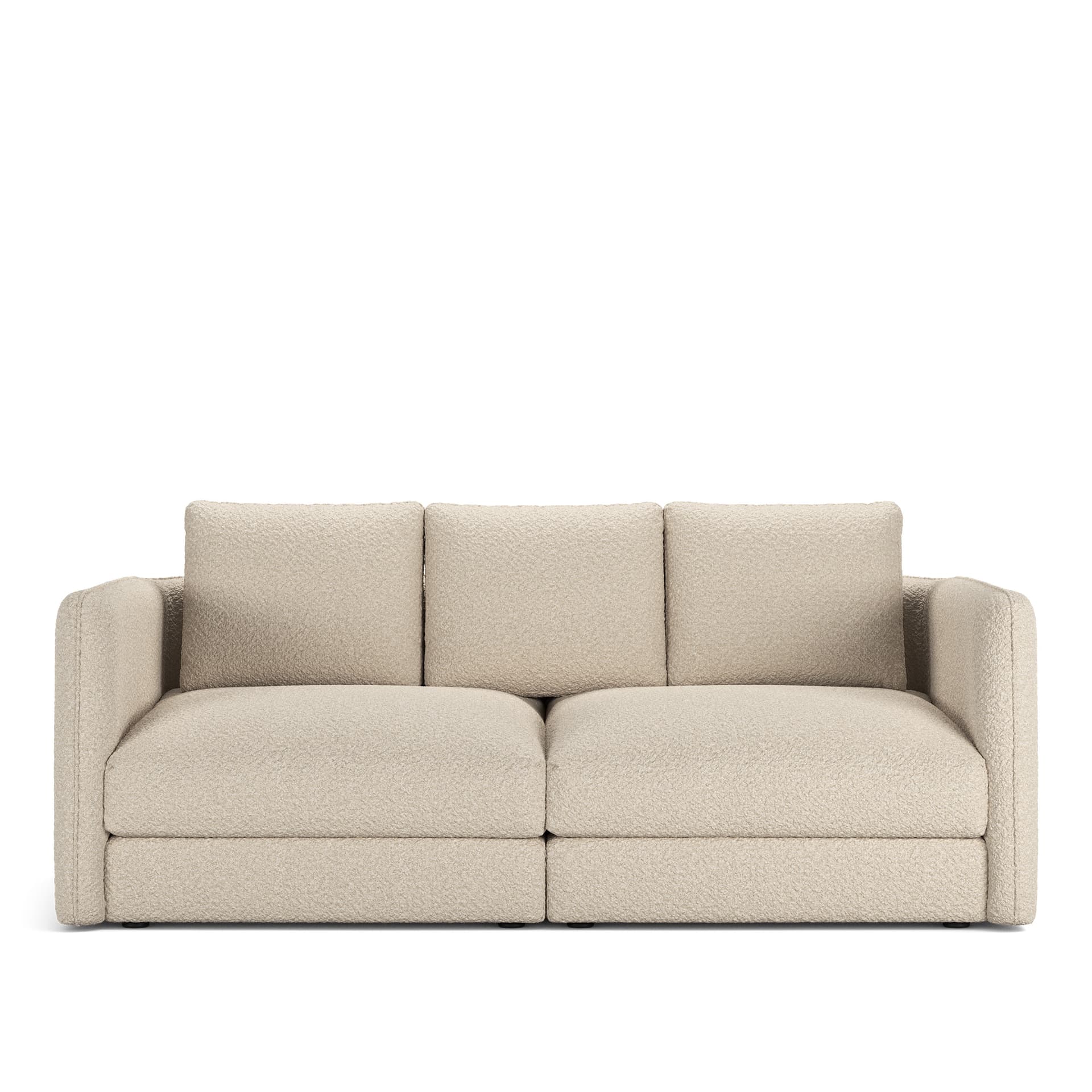NOGA - Pavarotti 2-Seater, Removable Cover, Cushion Variant 02, Ascot White - Soffor - Vit