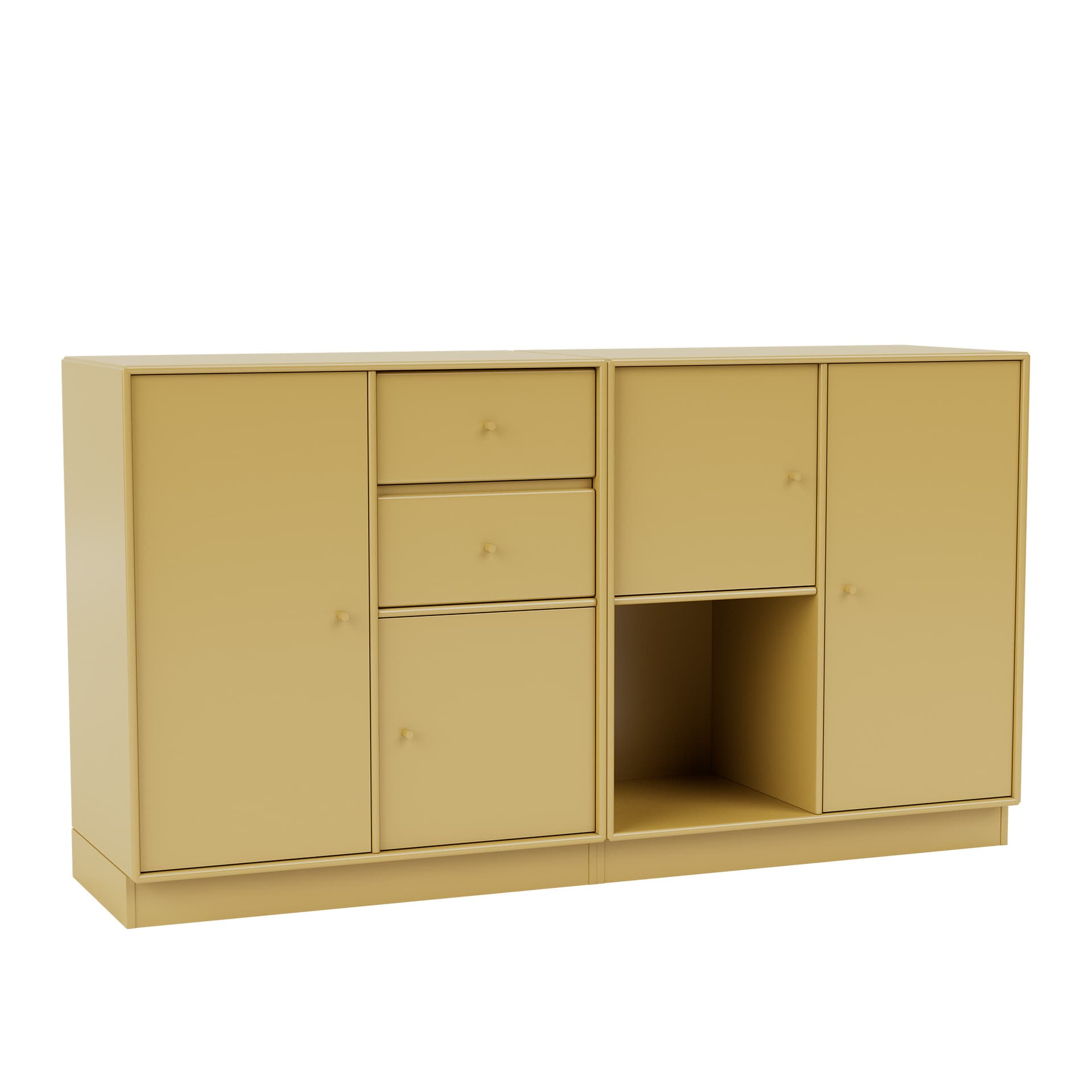 Montana - Couple Sideboard 157-Cumin 07 Plinth 7 cm - Skänkar och sideboards - Peter J. Lassen - Gul - Trä