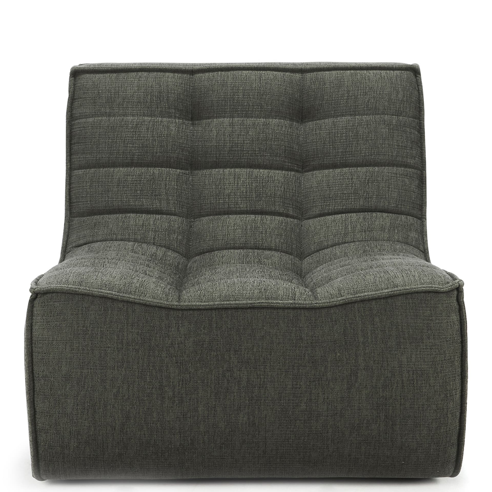 Ethnicraft - N701 Sofa - Moss Eco Fabric - 1 Seater - Soffor - Jacques Deneef - Grön - Trä/Textilmaterial/Skum