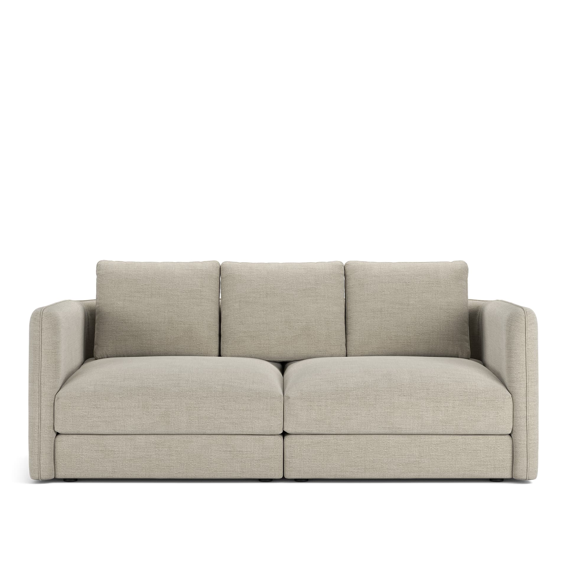 NOGA - Pavarotti 2-Seater, Fixed Cover, Cushion Variant 02, Sienna 102 - Soffor - Grå