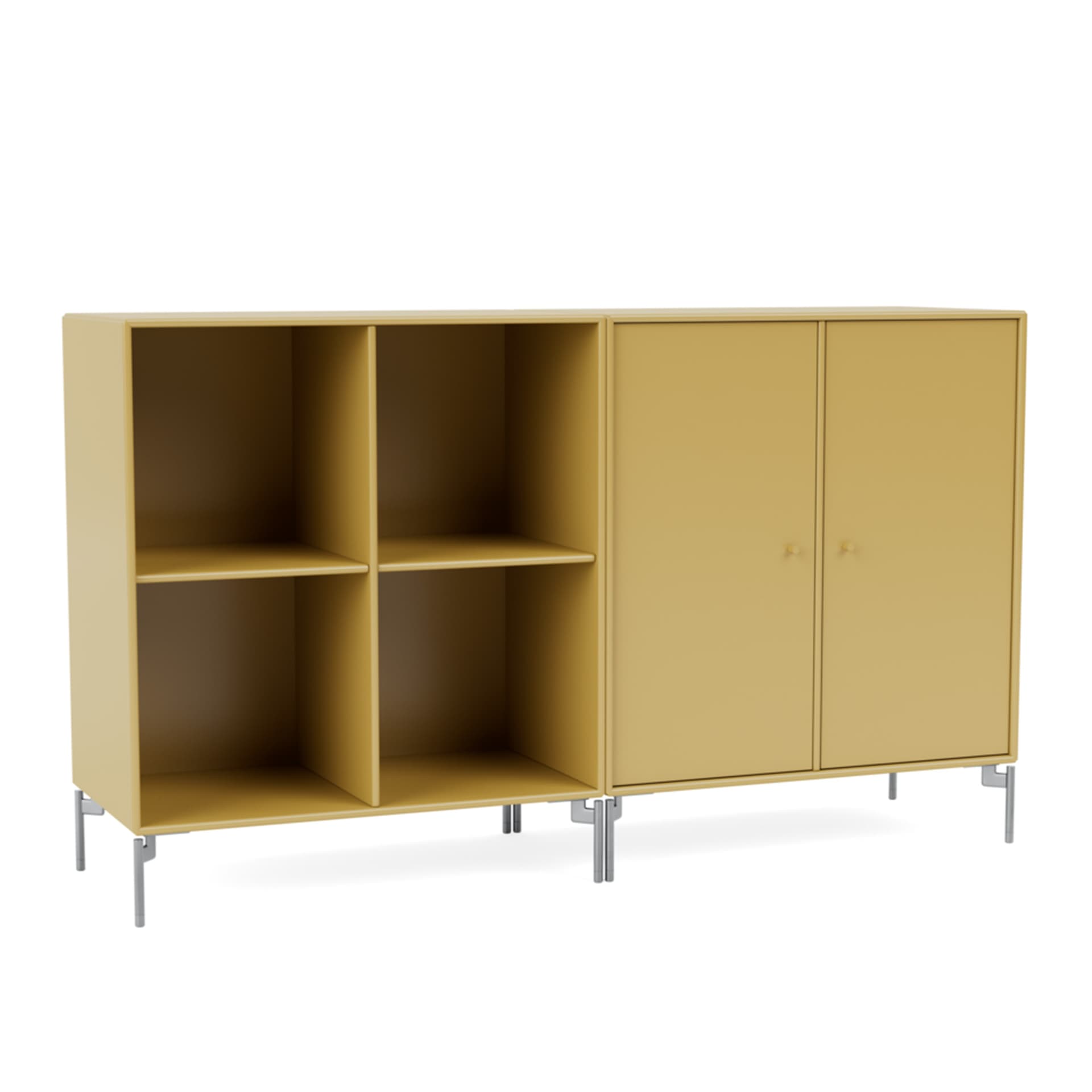 Montana - Pair Classic Sideboard 157-Cumin Matt Chrome - Skänkar och sideboards - Peter J. Lassen - Gul - Trä