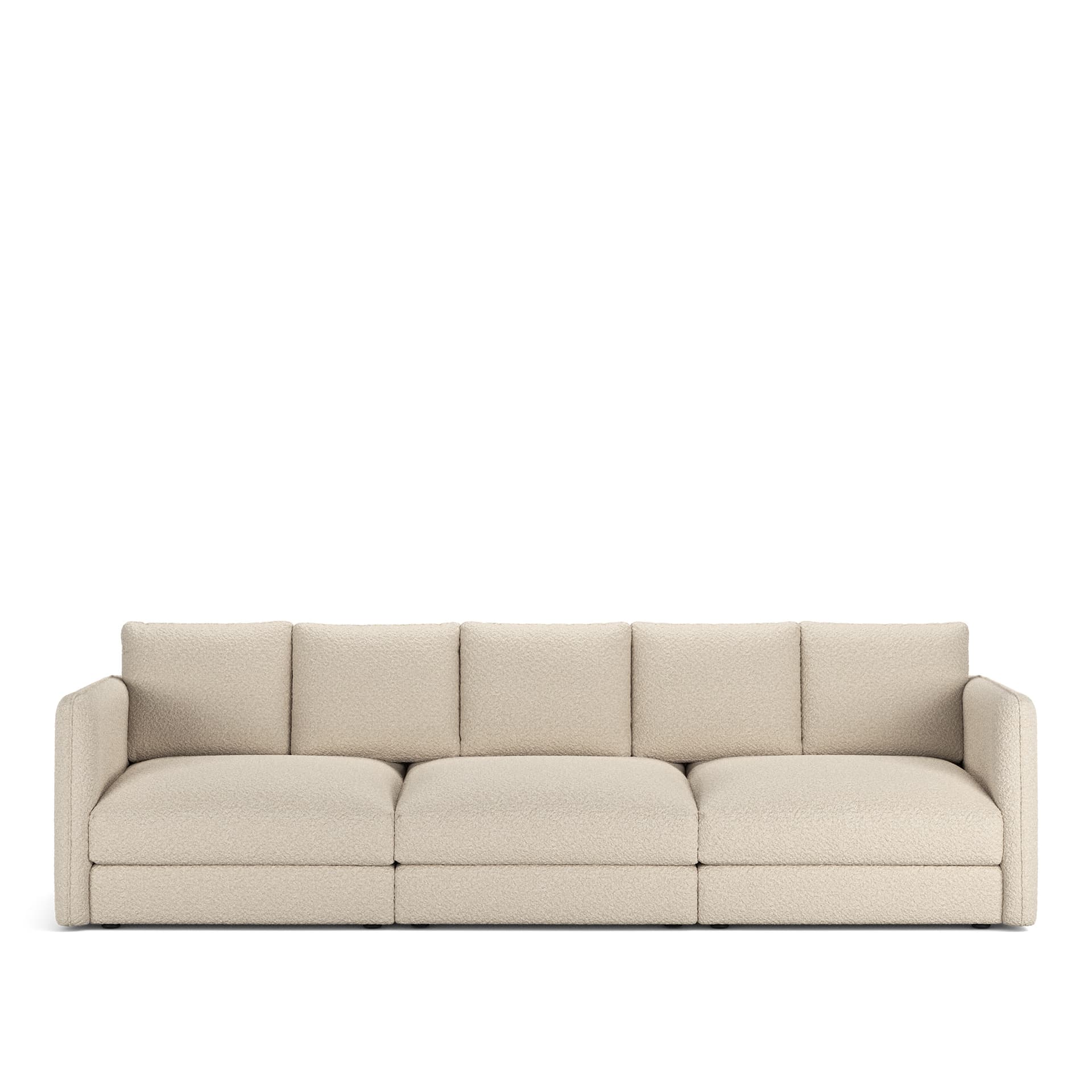 NOGA - Pavarotti 3-Seater, Fixed Cover, Cushion Variant 02, Ascot White - Soffor - Vit
