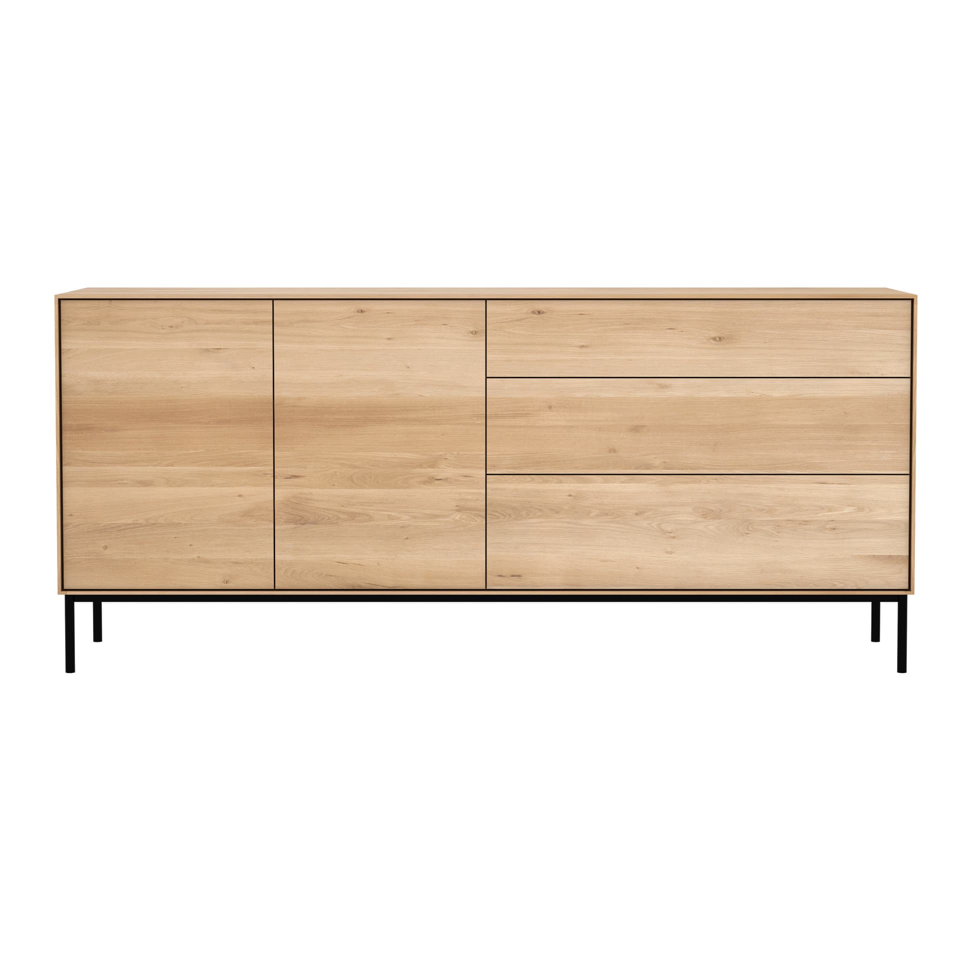 Ethnicraft - Whitebird 2 dörrar/3 lådor - Skänkar och sideboards - Alain Van Havre - Träfärgad - Trä