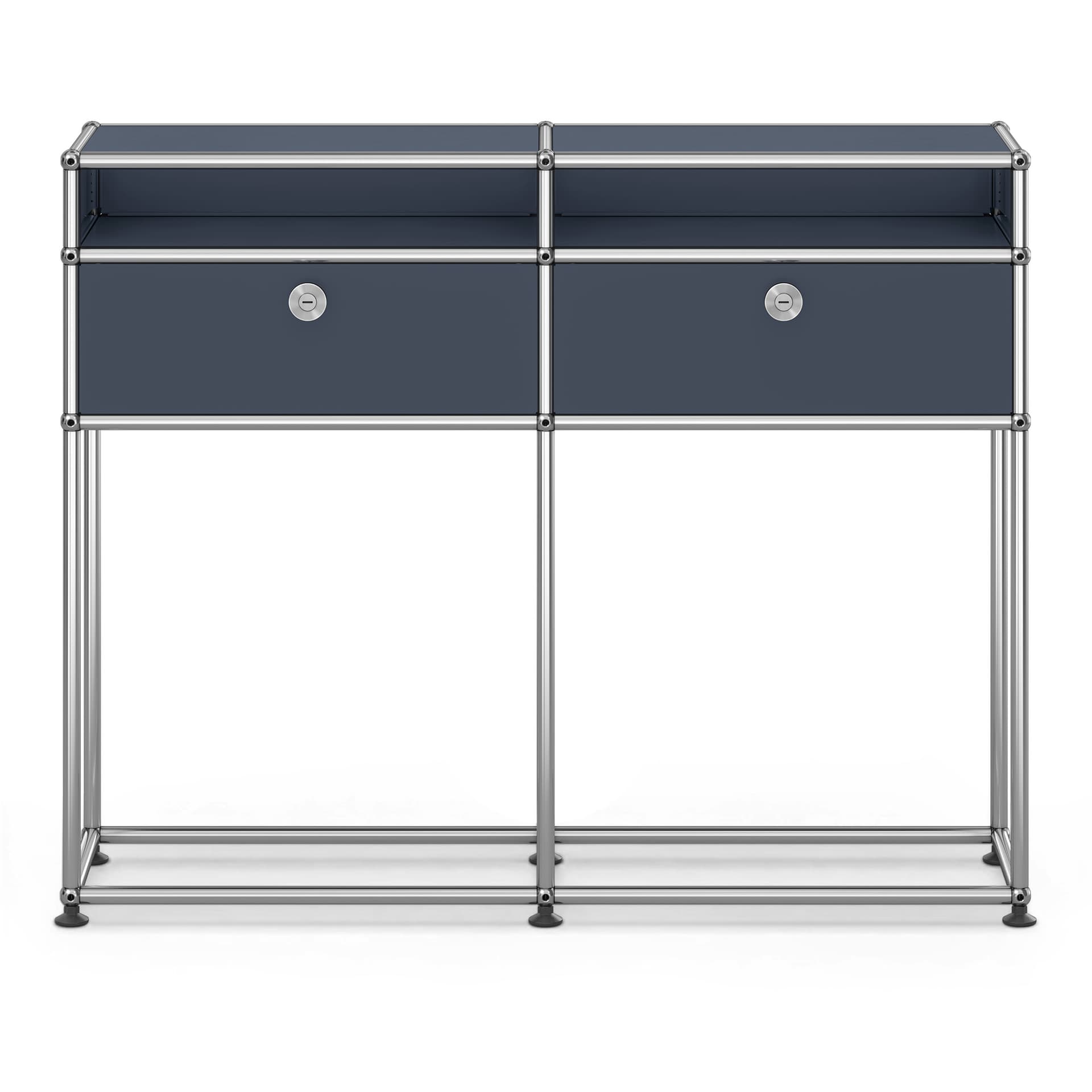 USM - USM Haller Sideboard M51 Anthracite - Skänkar och sideboards - Fritz Haller & Paul Schärer - Grå - Metall