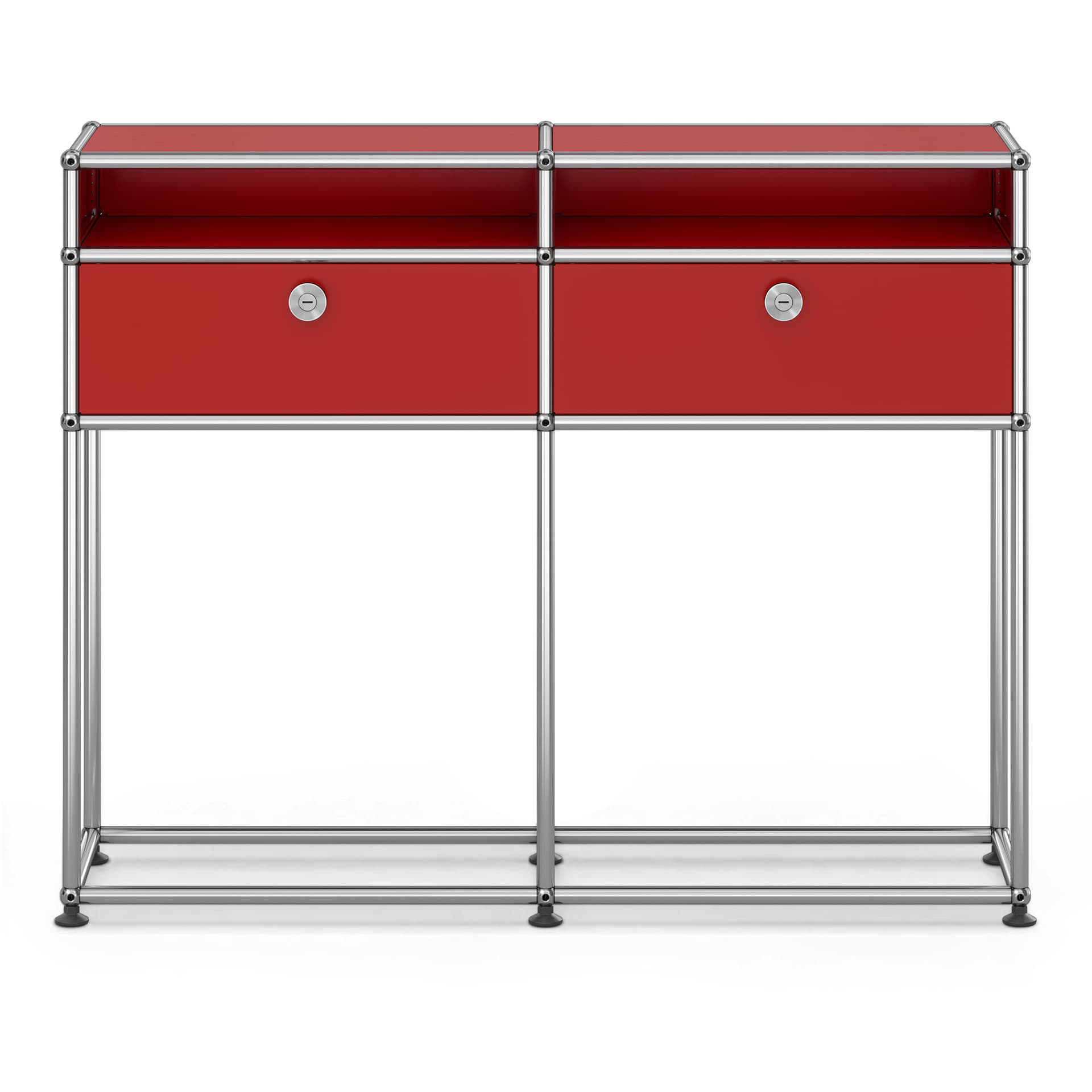 USM - USM Haller Sideboard M51 USM Ruby Red - Skänkar och sideboards - Fritz Haller & Paul Schärer - Röd - Metall