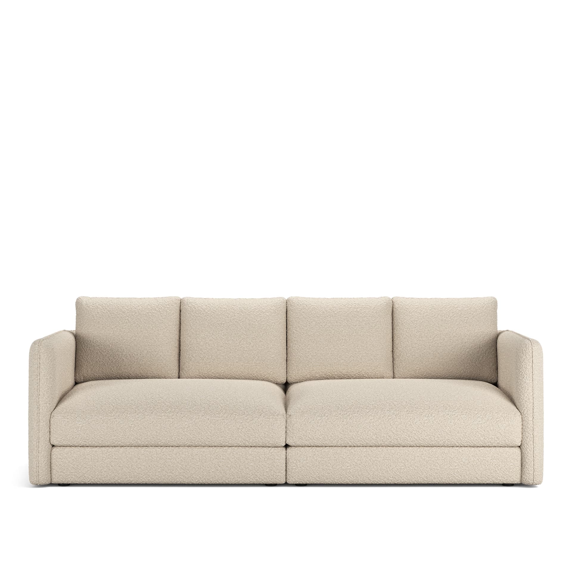 NOGA - Pavarotti 2.5-Seater, Fixed Cover, Cushion Variant 02, Ascot White - Soffor - Vit