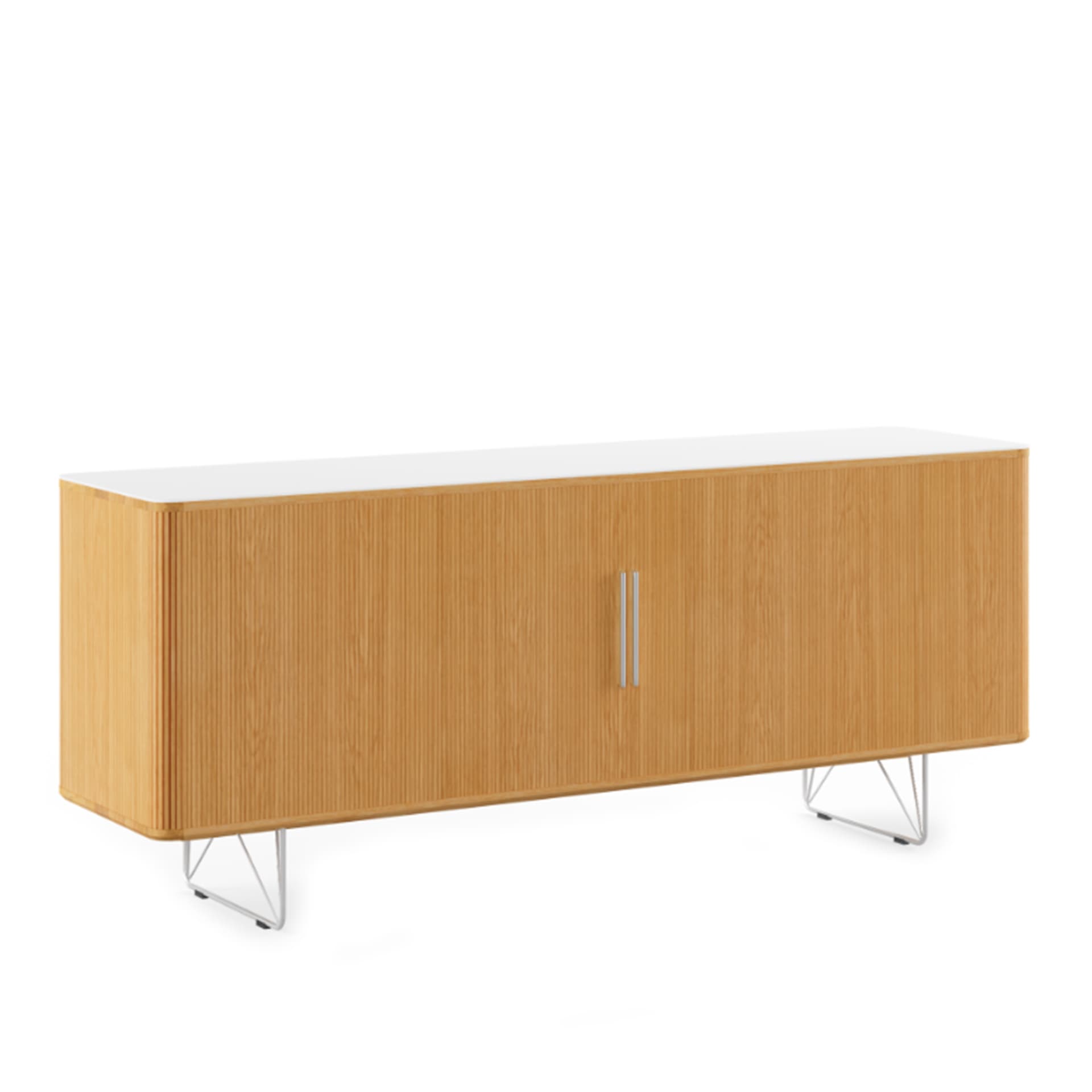 Naver Collection - AK 2730 Skänk, Oljad ek, Underrede i Rostfritt stål - Skänkar och sideboards - Nissen & Gehl - Träfärgad - Naturmaterial/Metall/Trä