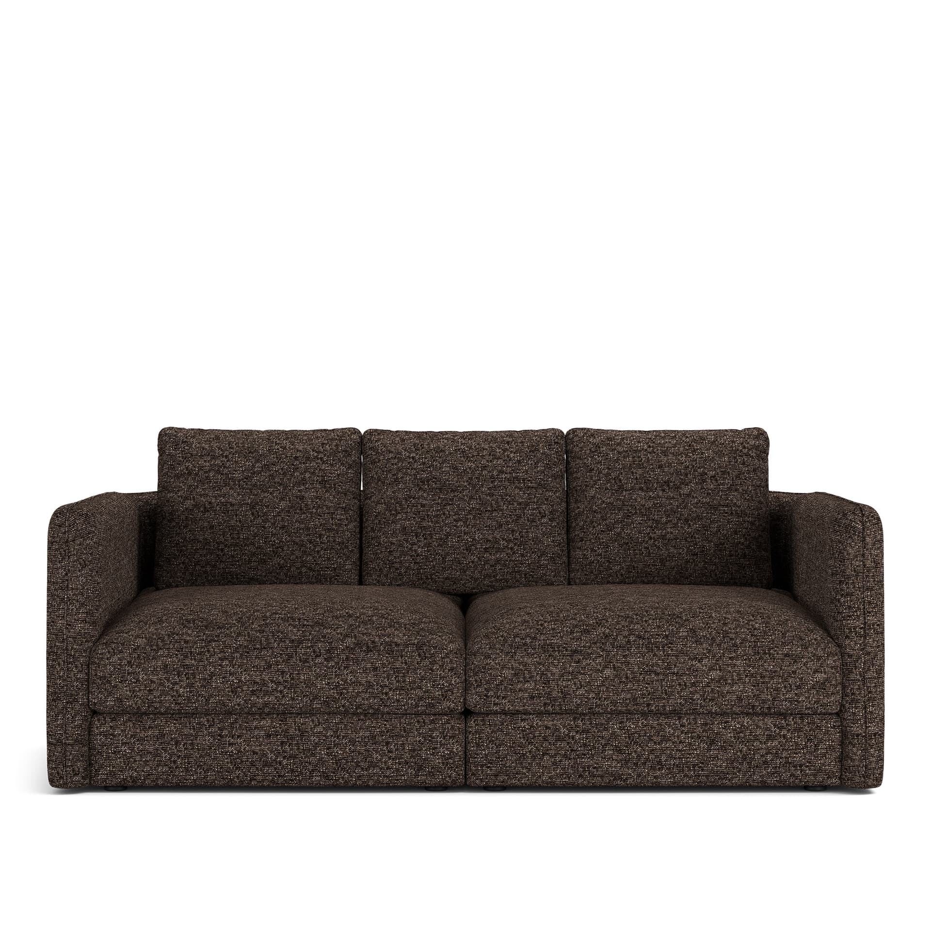 NOGA - Pavarotti 2-Seater, Fixed Cover, Cushion Variant 02, Lucinasco 17 - Soffor - Brun