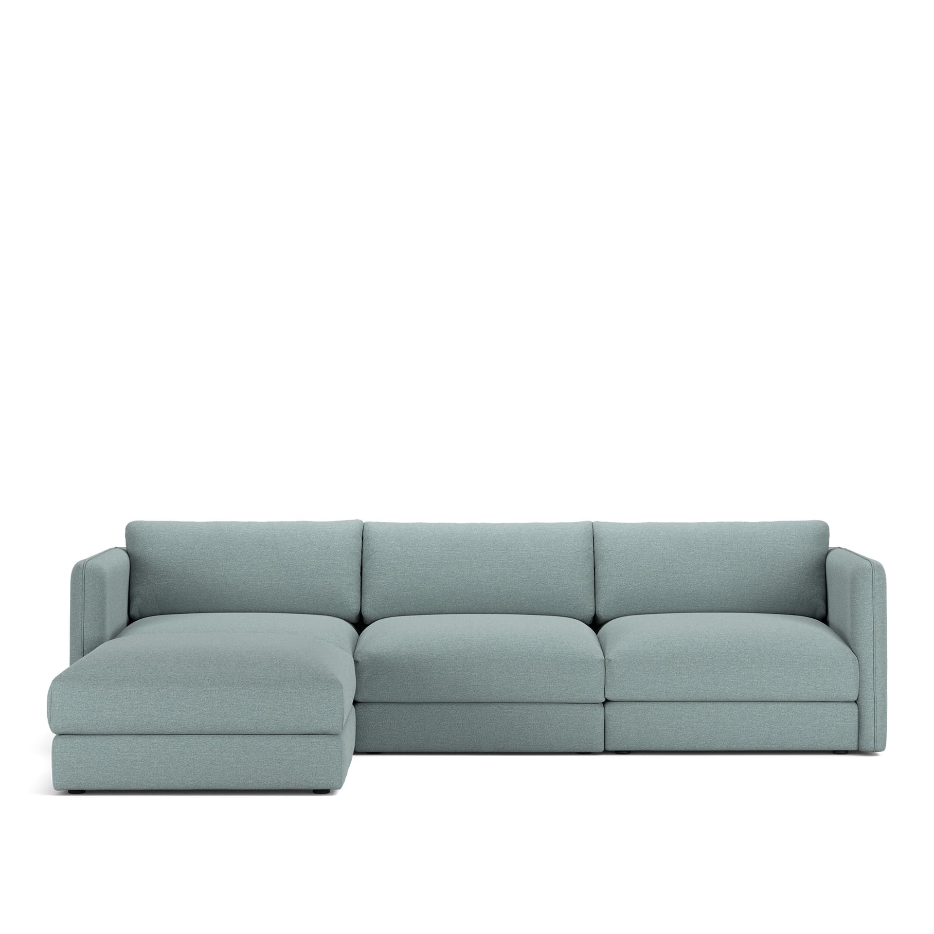 NOGA - Pavarotti 3-Seater + Footstool, Removable Cover, Cushion Variant 03, Lario 12 - Soffor - Blå