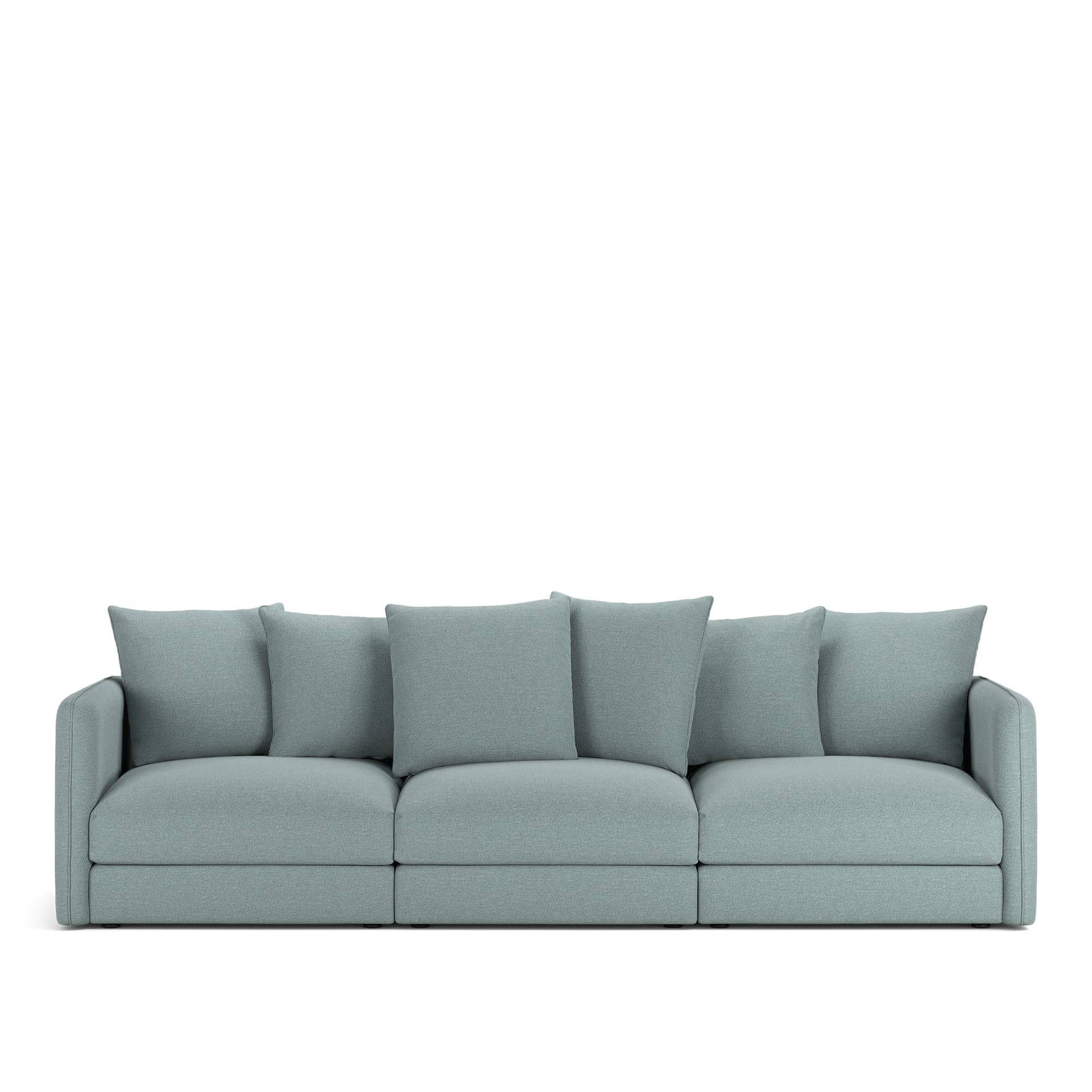 NOGA - Pavarotti 3-Seater, Fixed Cover, Cushion Variant 01, Lario 12 - Soffor - Blå