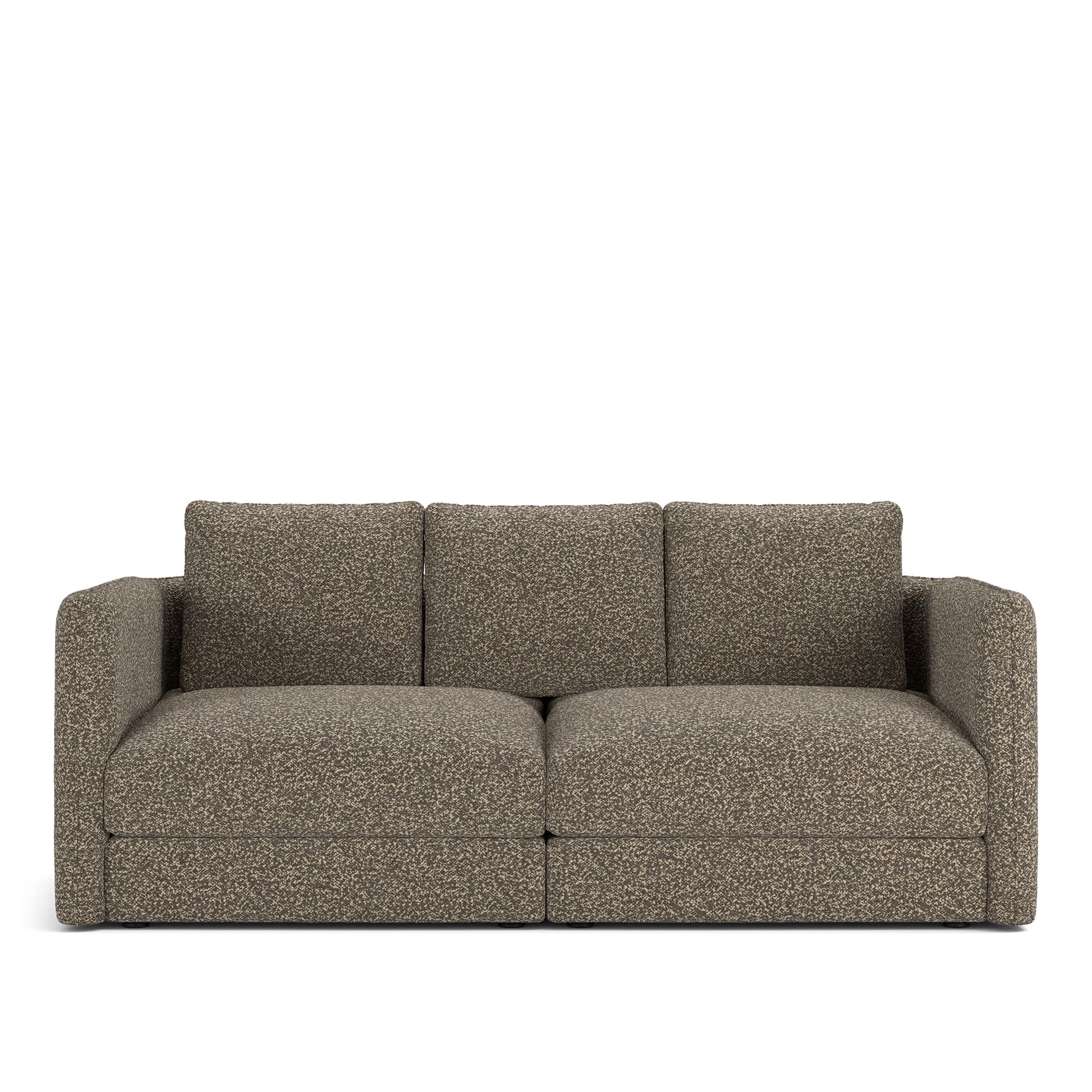 NOGA - Pavarotti 2-Seater, Fixed Cover, Cushion Variant 02, Vellus 02 - Soffor - Brun